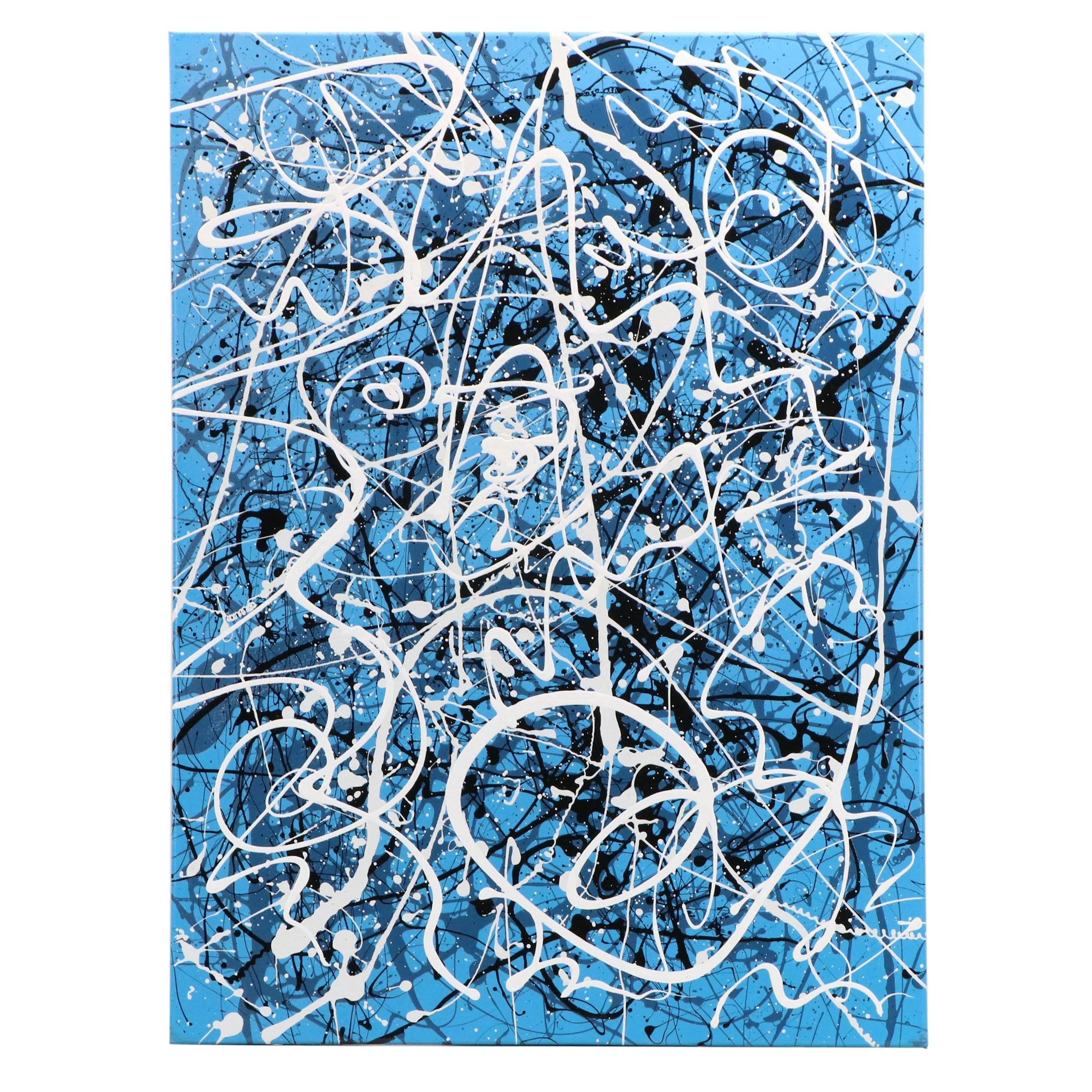 Jason Michael Durham Abstract Acrylic Painting "Tangled," 2024
