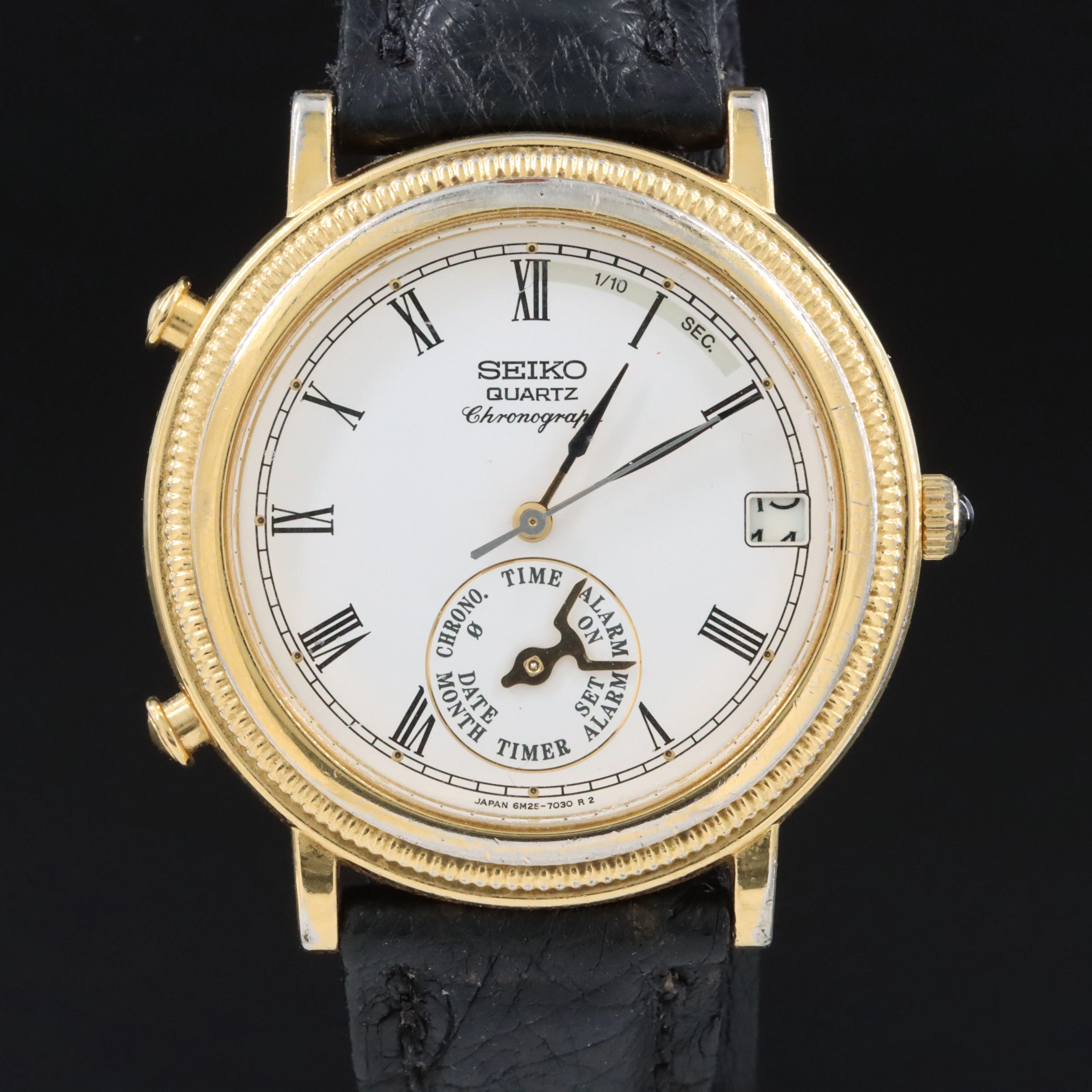 Seiko Dancing Hands Gold-Tone Chronograph Quartz Watch