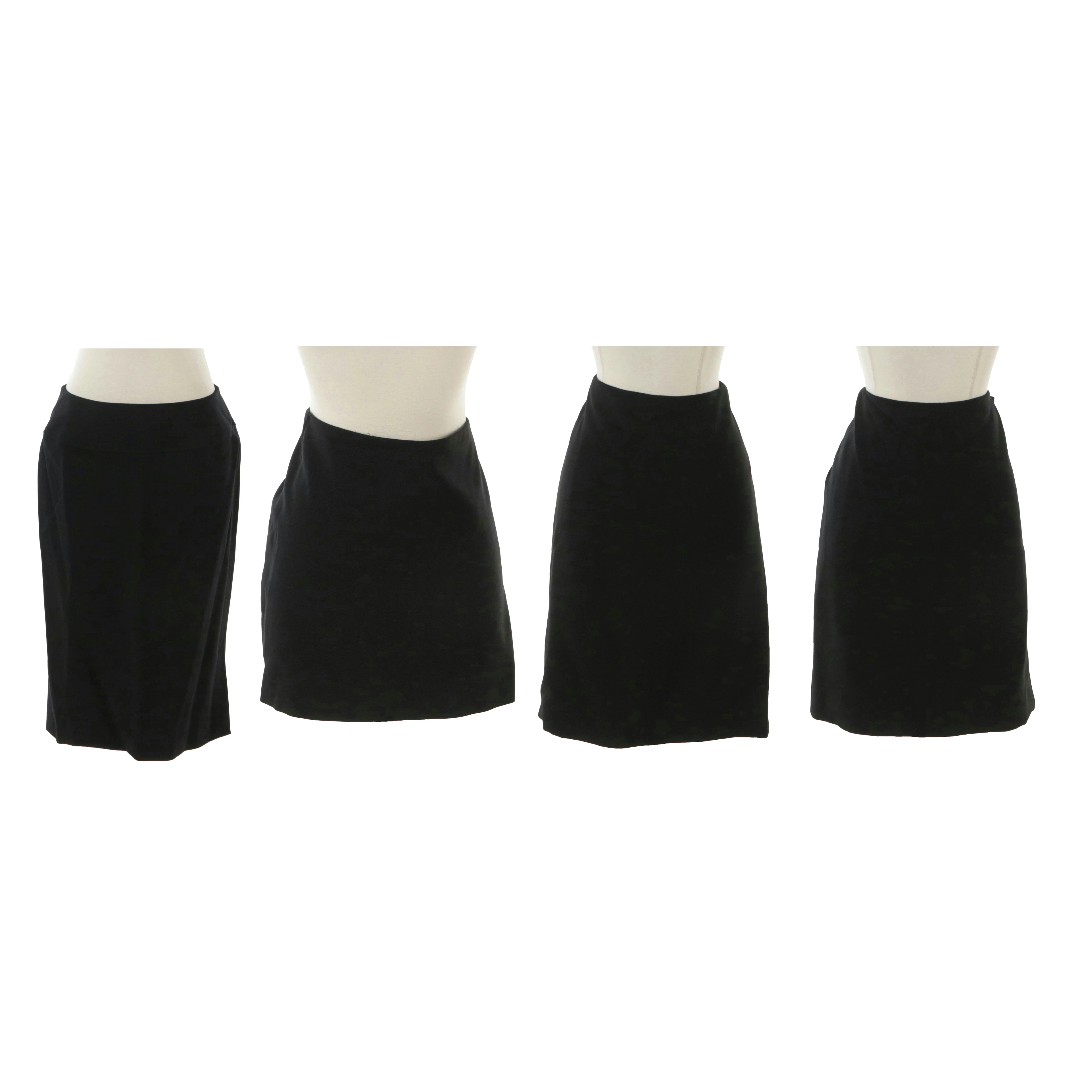 Dolce & Gabbana Black Wool Pencil Skirts and Mini Skirt