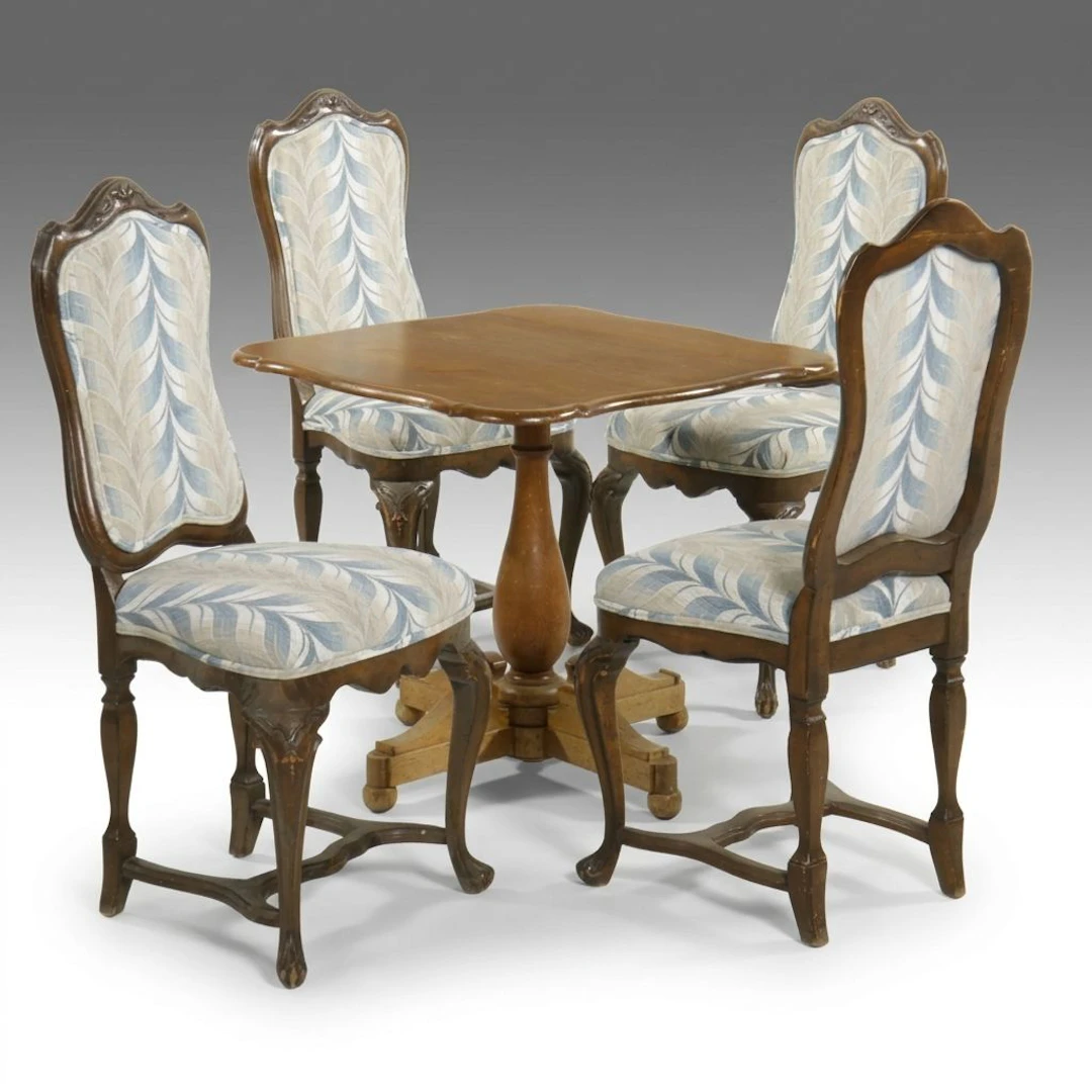 Rococo Style Five Piece Dining Set