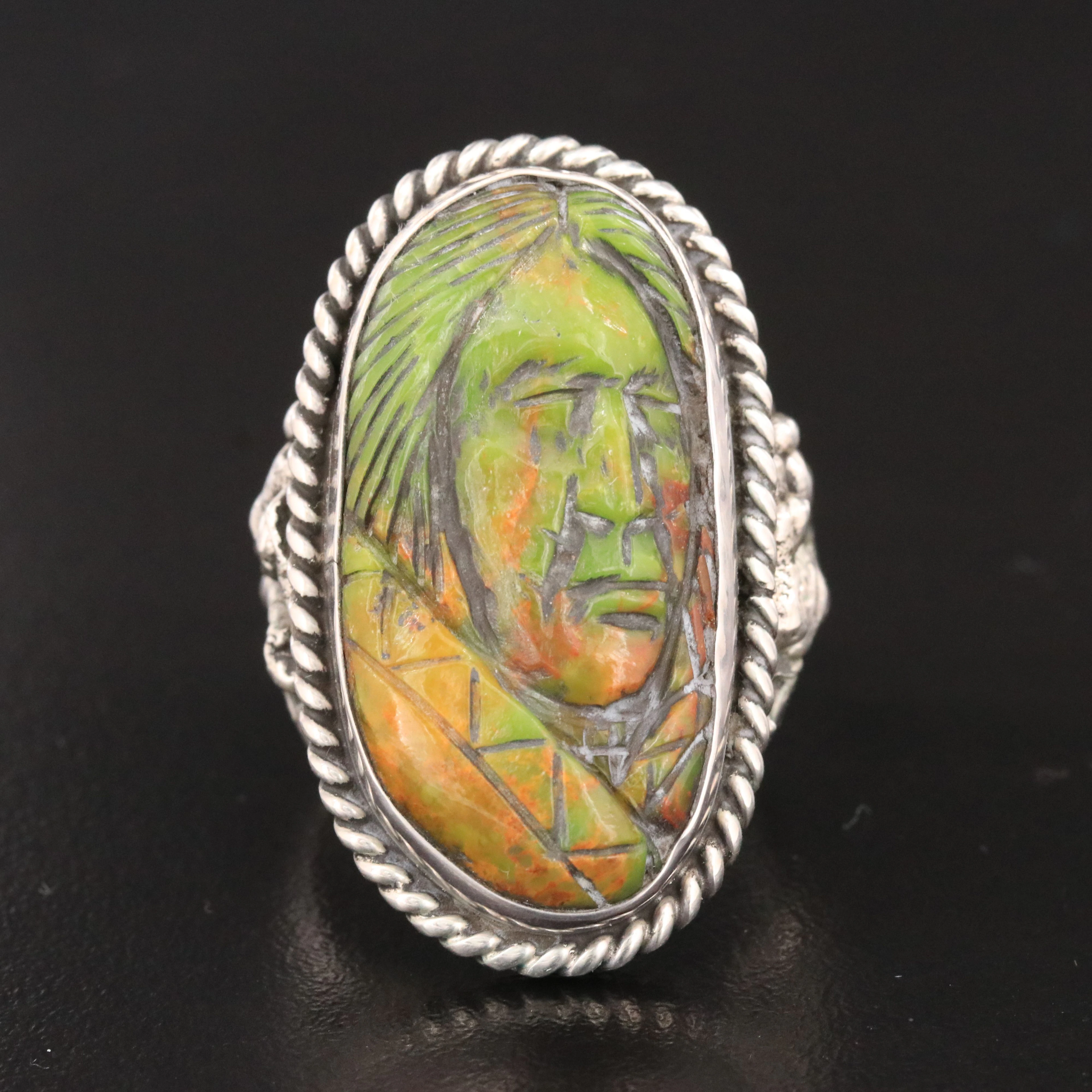 Southwestern Francisco Gomez Sterling Jasper Ring