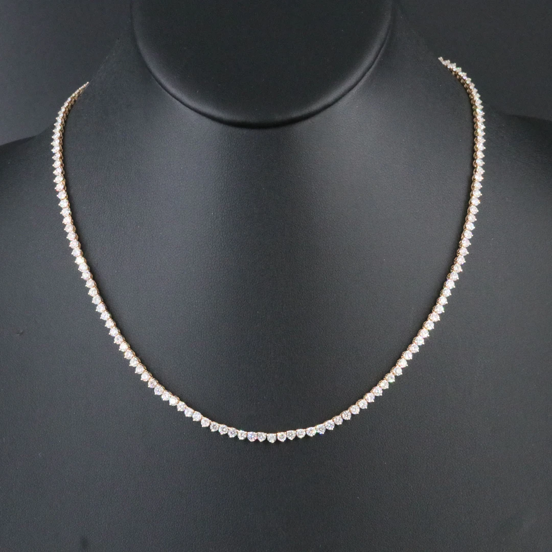14K 8.53 CTW Lab Grown Diamond Rivière Necklace