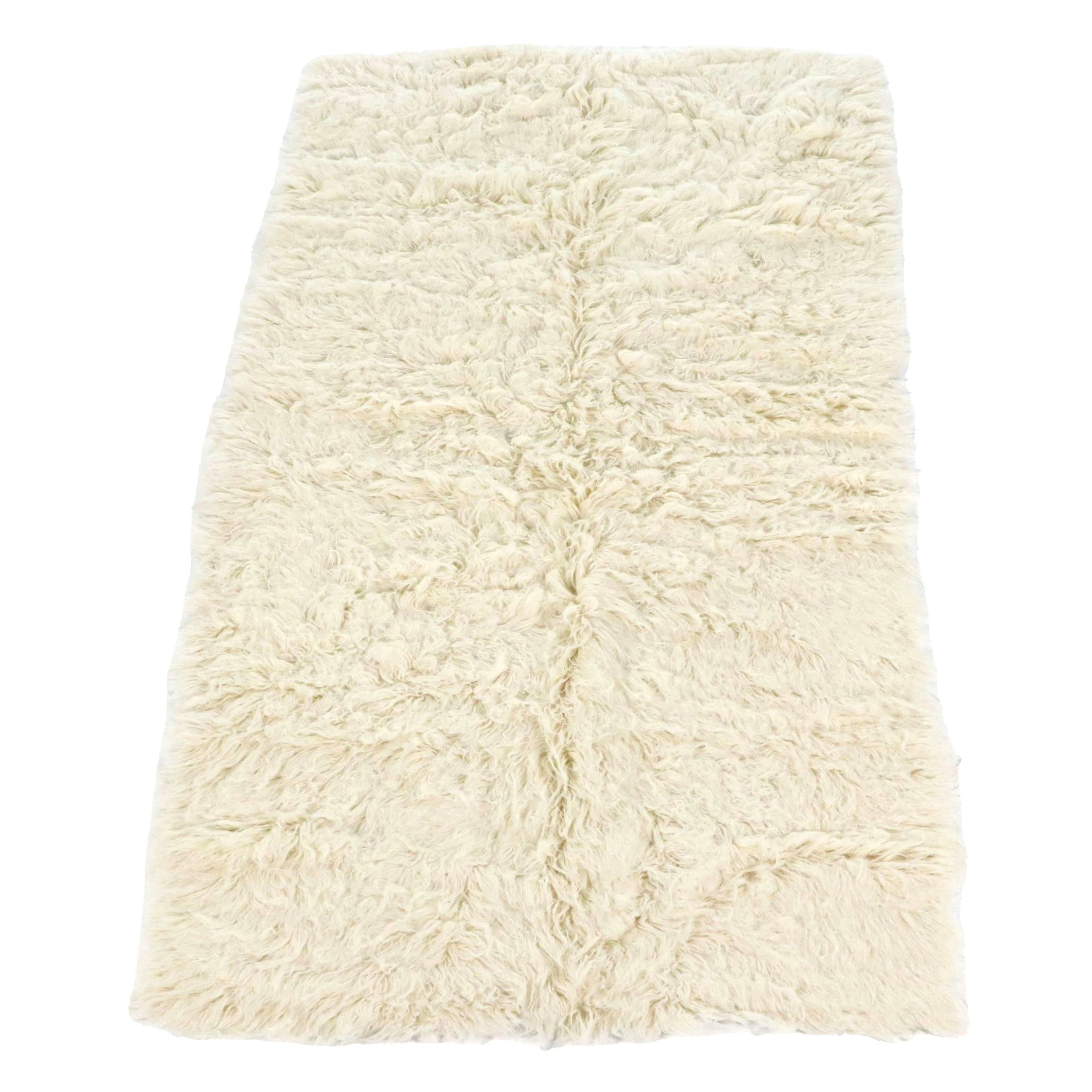5'7 x 9'8 Handwoven Greek Gagalis Flokati Area Rug
