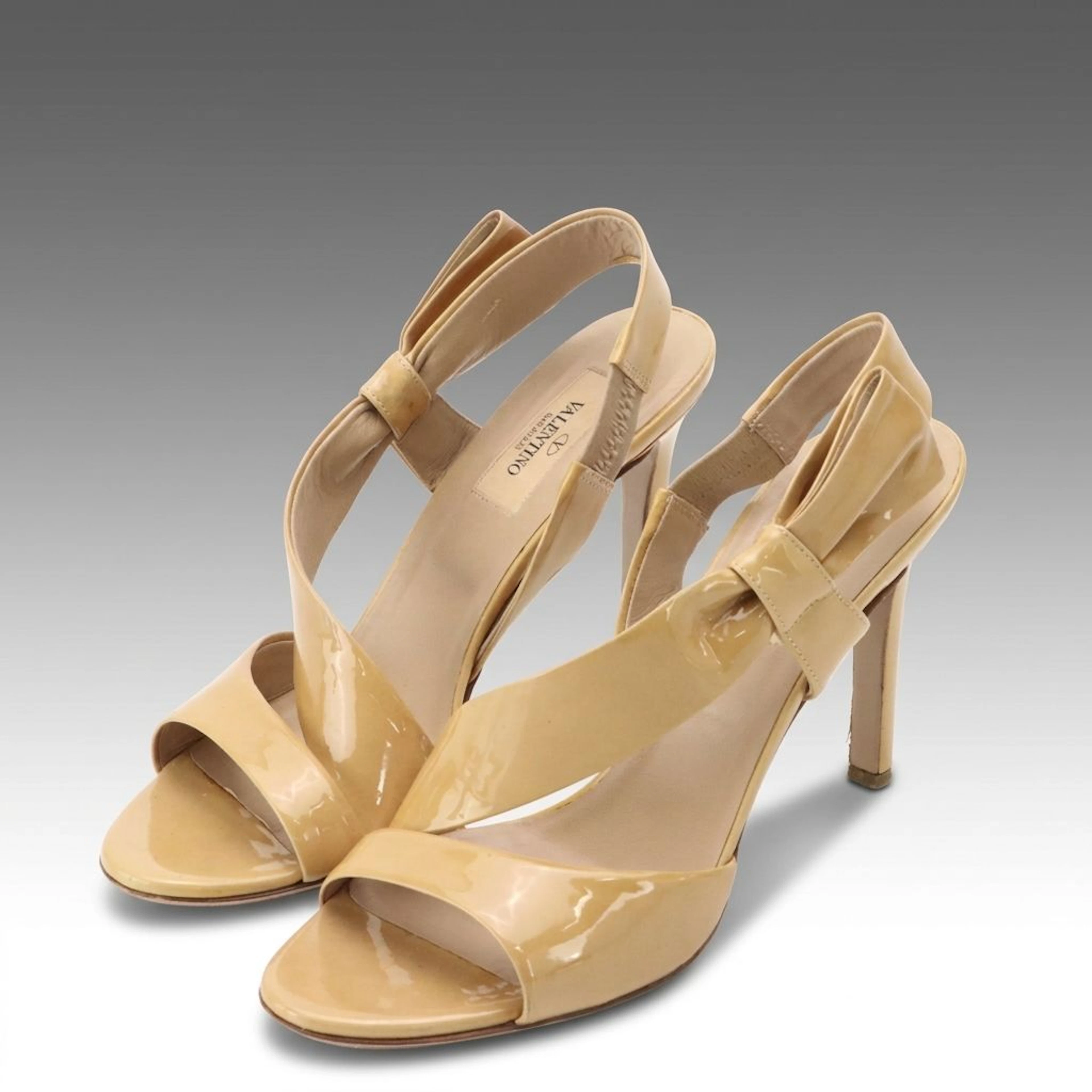 Valentino Garavani Patent Leather Slingback Sandals