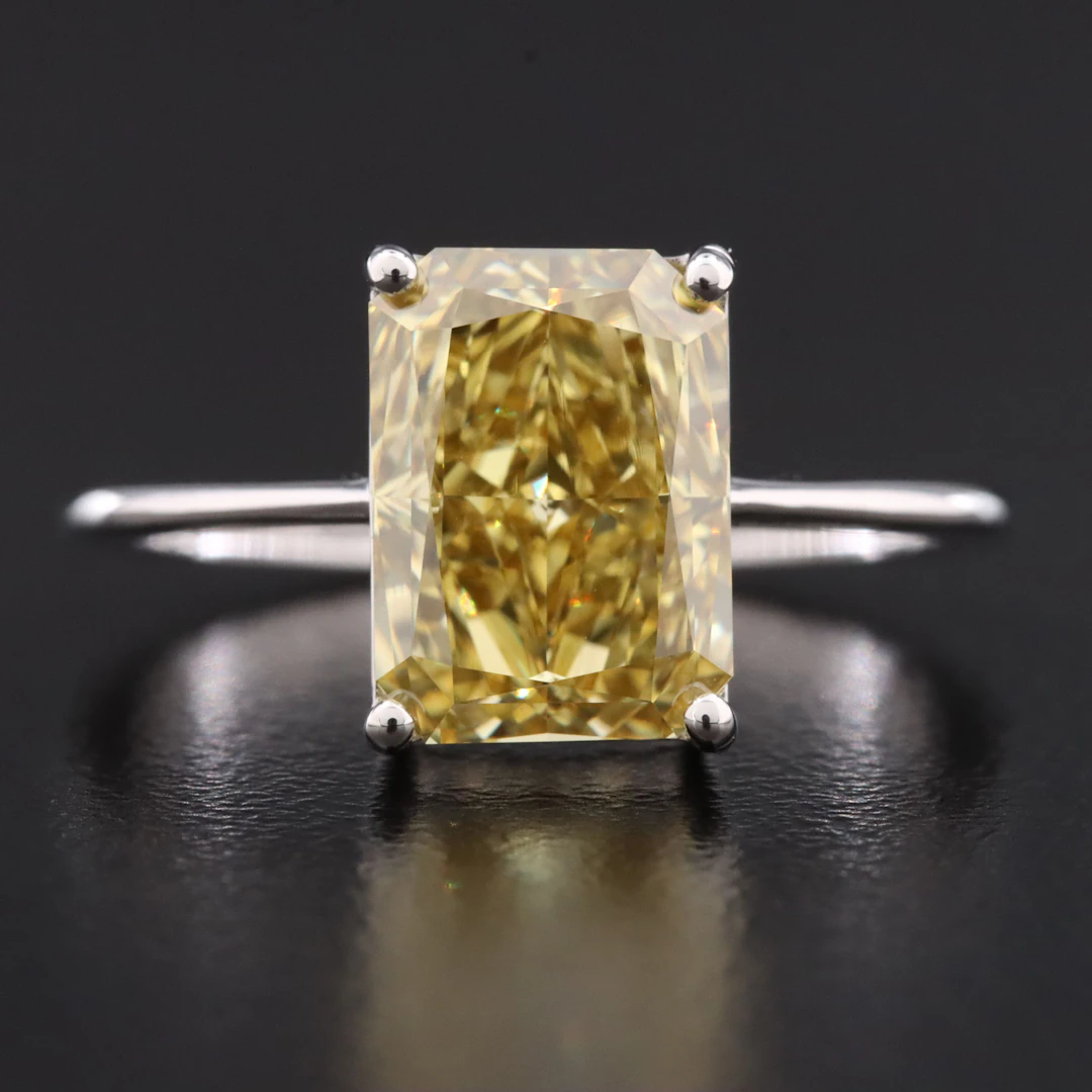 14K 3.09 CT Fancy Yellow Lab Grown Diamond Ring