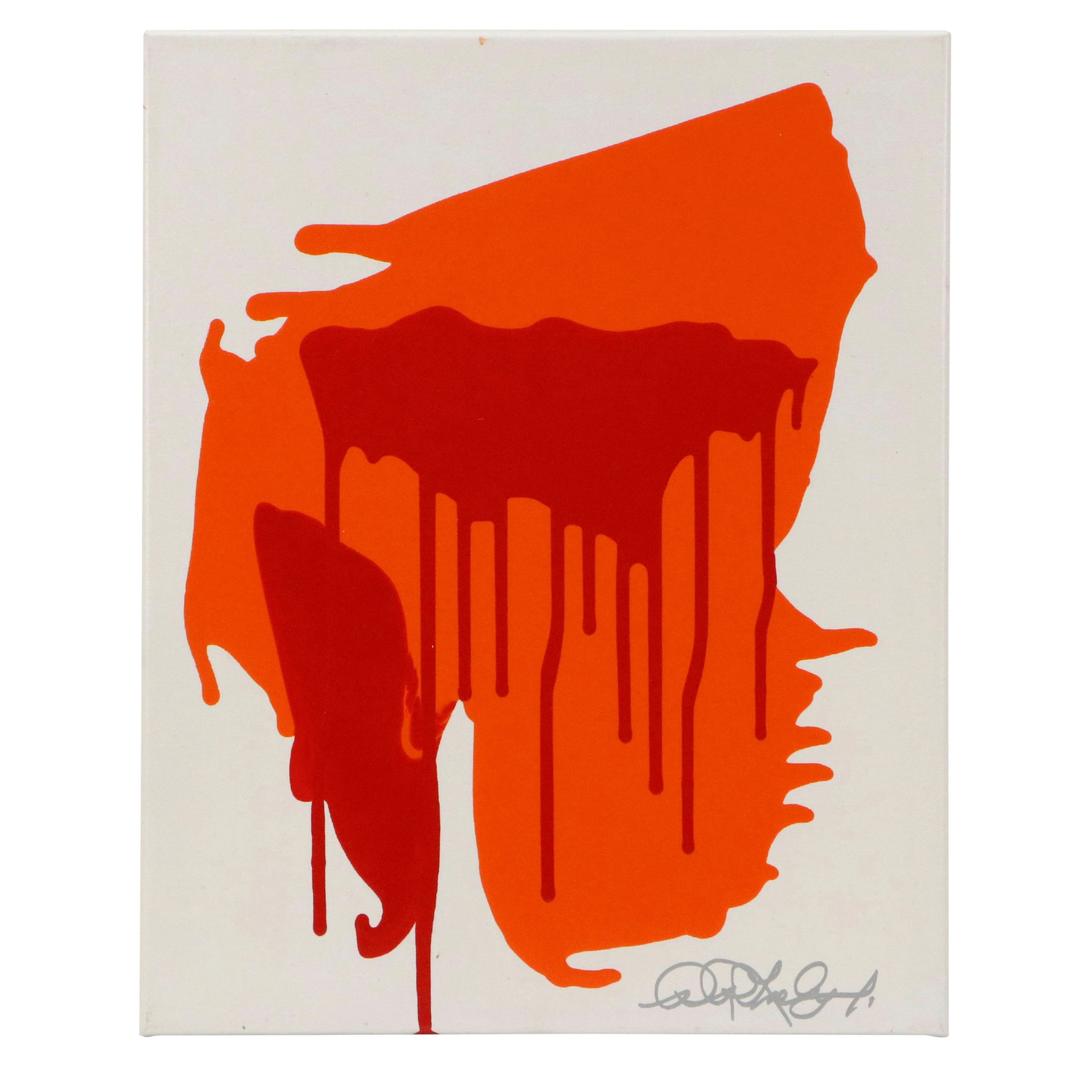 Robert R. Lackney Abstract Acrylic Painting "WOOW," 21st Century