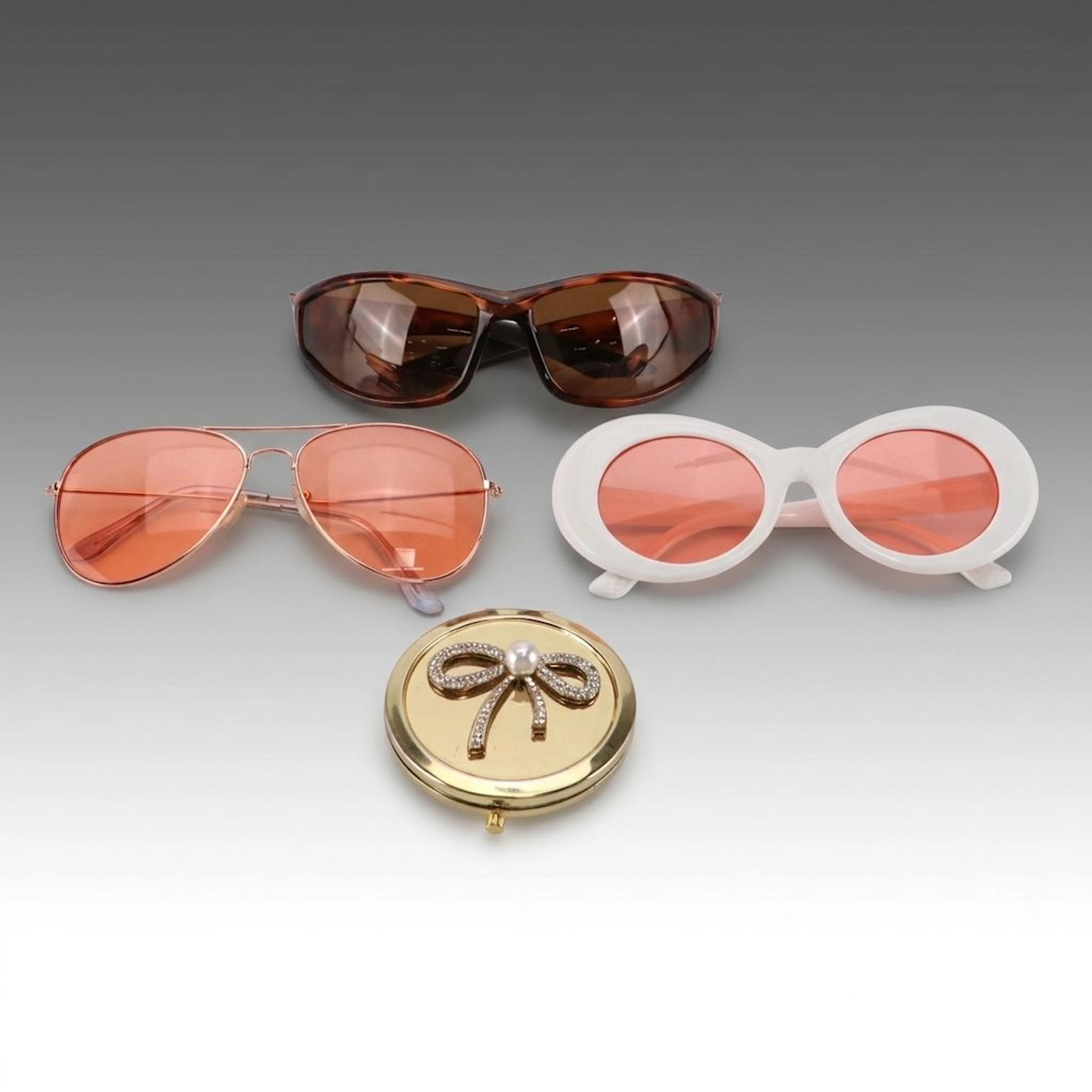 Panama Jack CT1114 Polarized, Other Rose Tinted Sunglasses & Compact Mirror