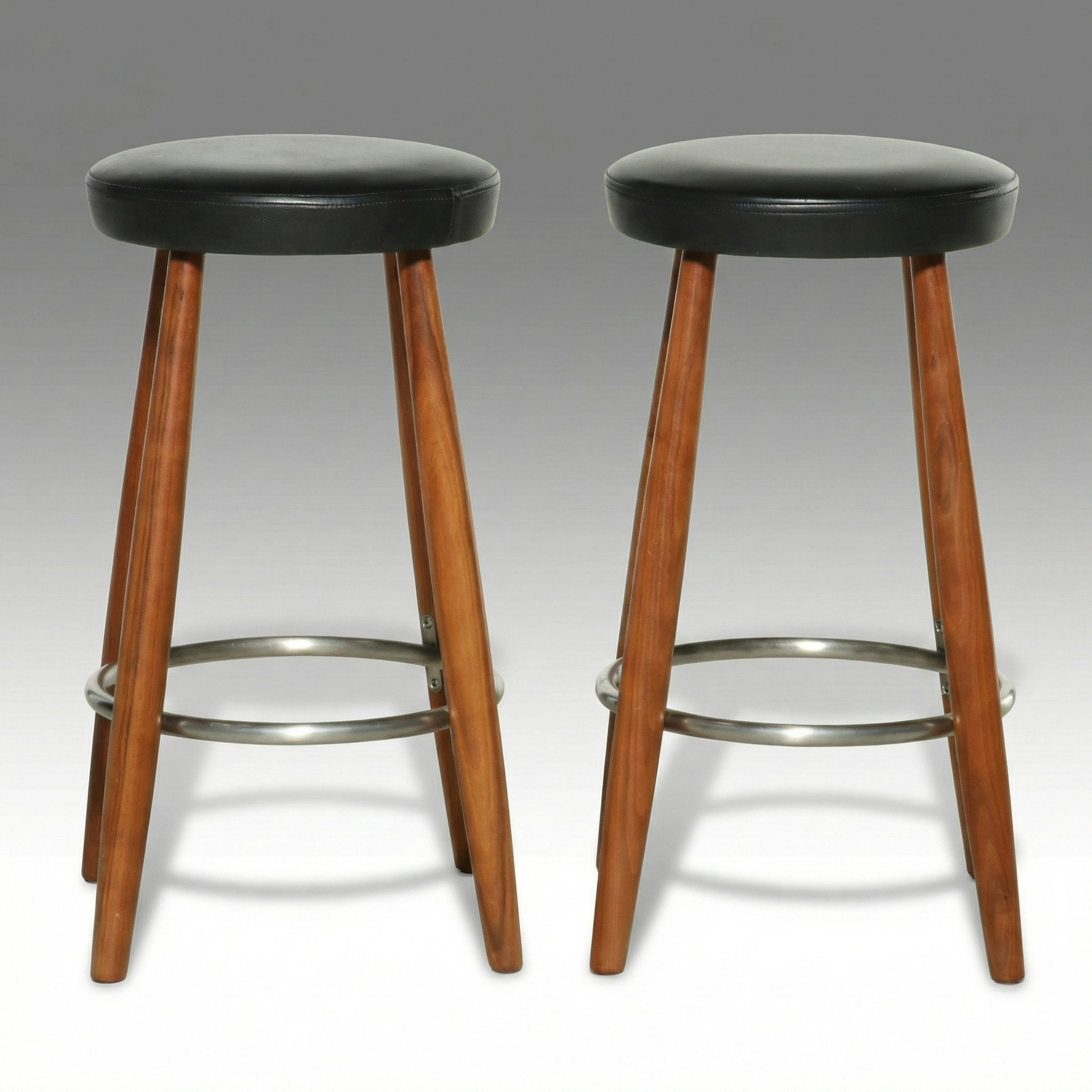 Pair of Carl Hansen & Son Danish Modern Barstools