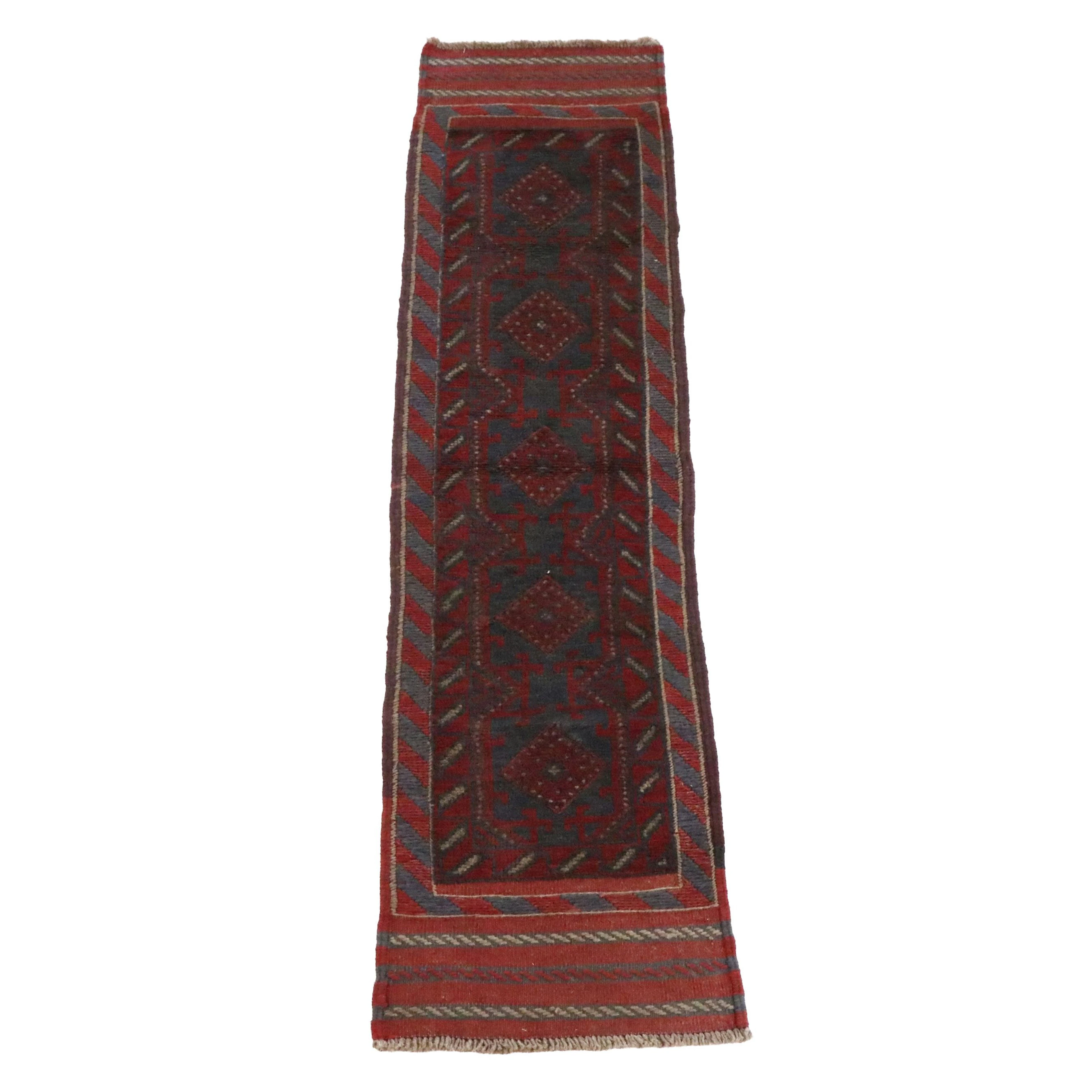 1'10 x 7'11 Handwoven Afghan Mashwani Carpet Runner