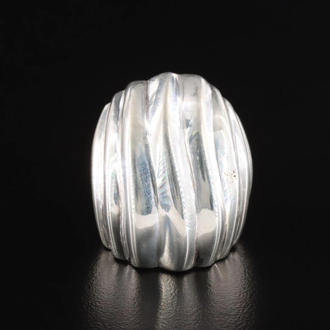 Mexican Sterling Fluted Dome Ring