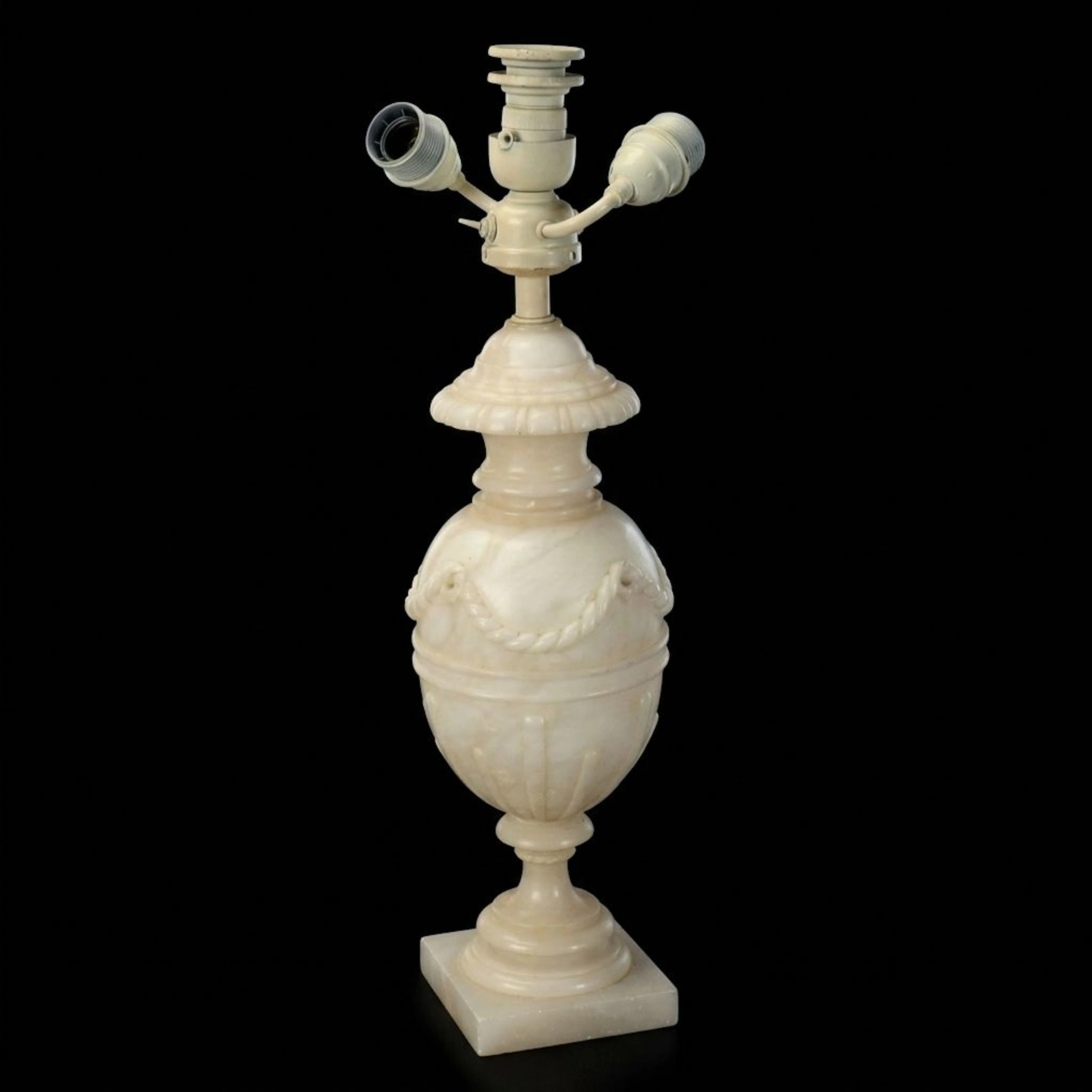 Italian Neoclassical Style Alabaster Table Lamp, Vintage