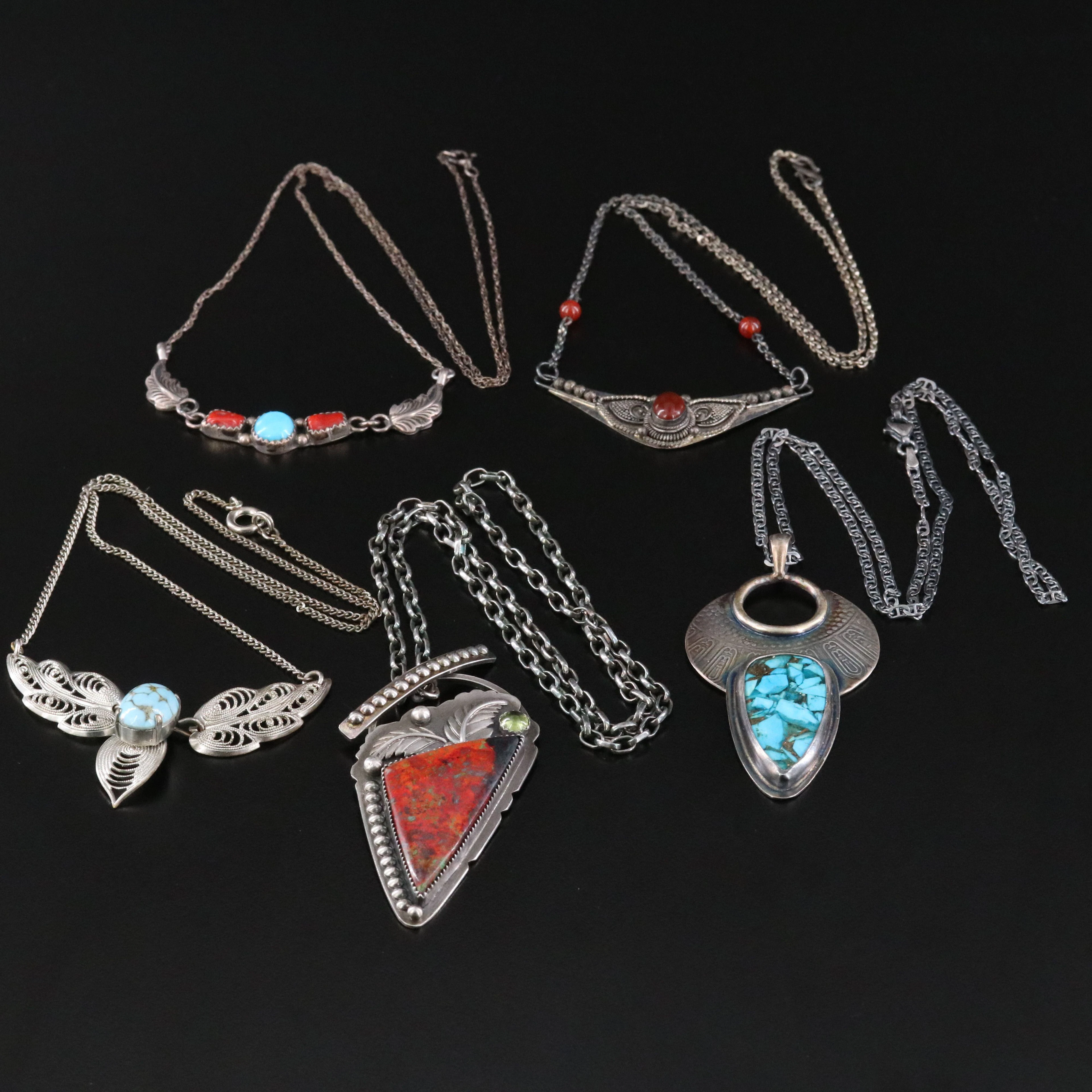 EON Designs, Sterling Chrysocolla Cuprite Featured in Necklace Collection