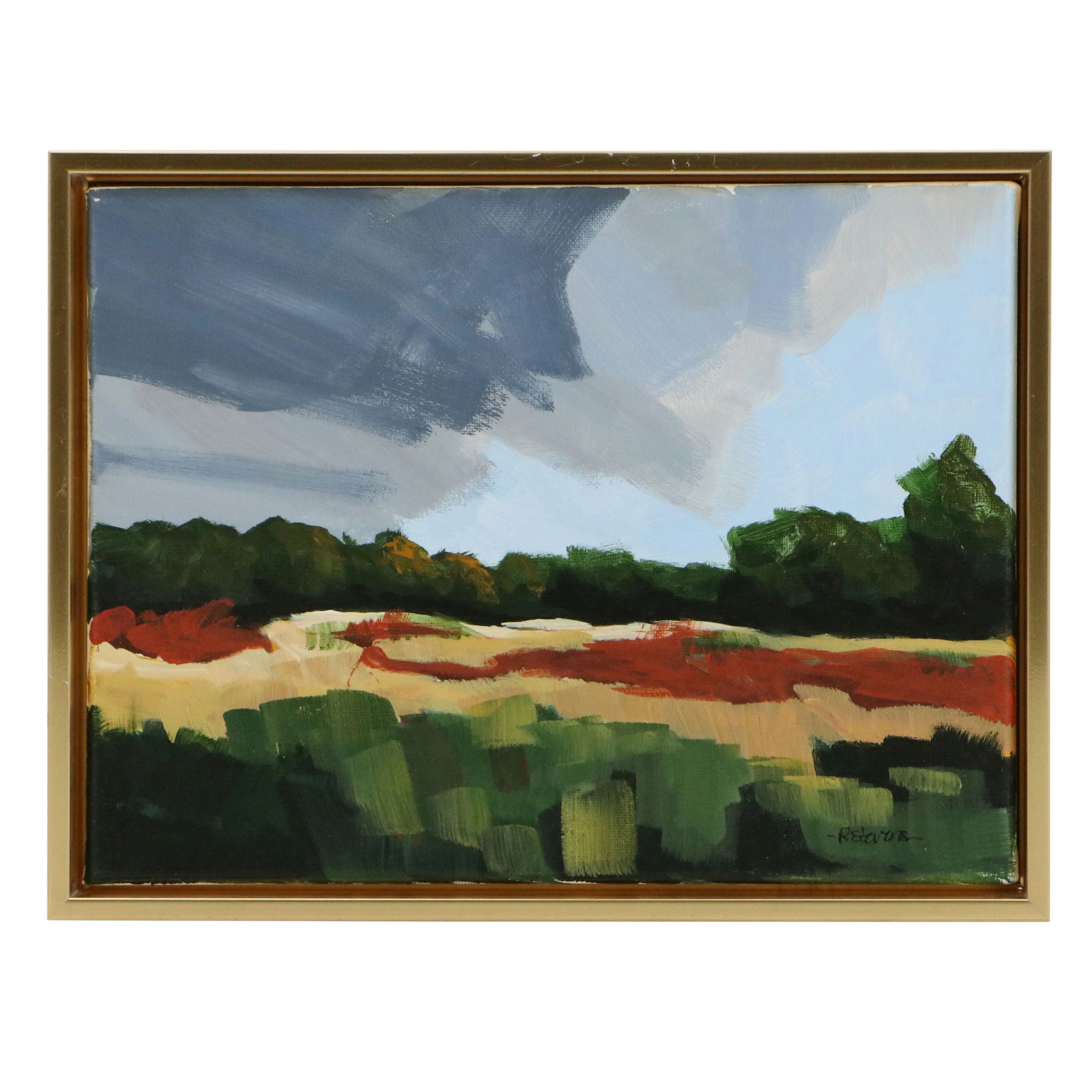 Rachel Stevens Landscape Acrylic Painting "Summer Field," 2026