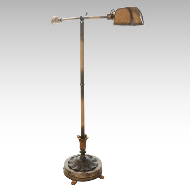 Patinated Finish Cantilever Floor Lamp, 2005