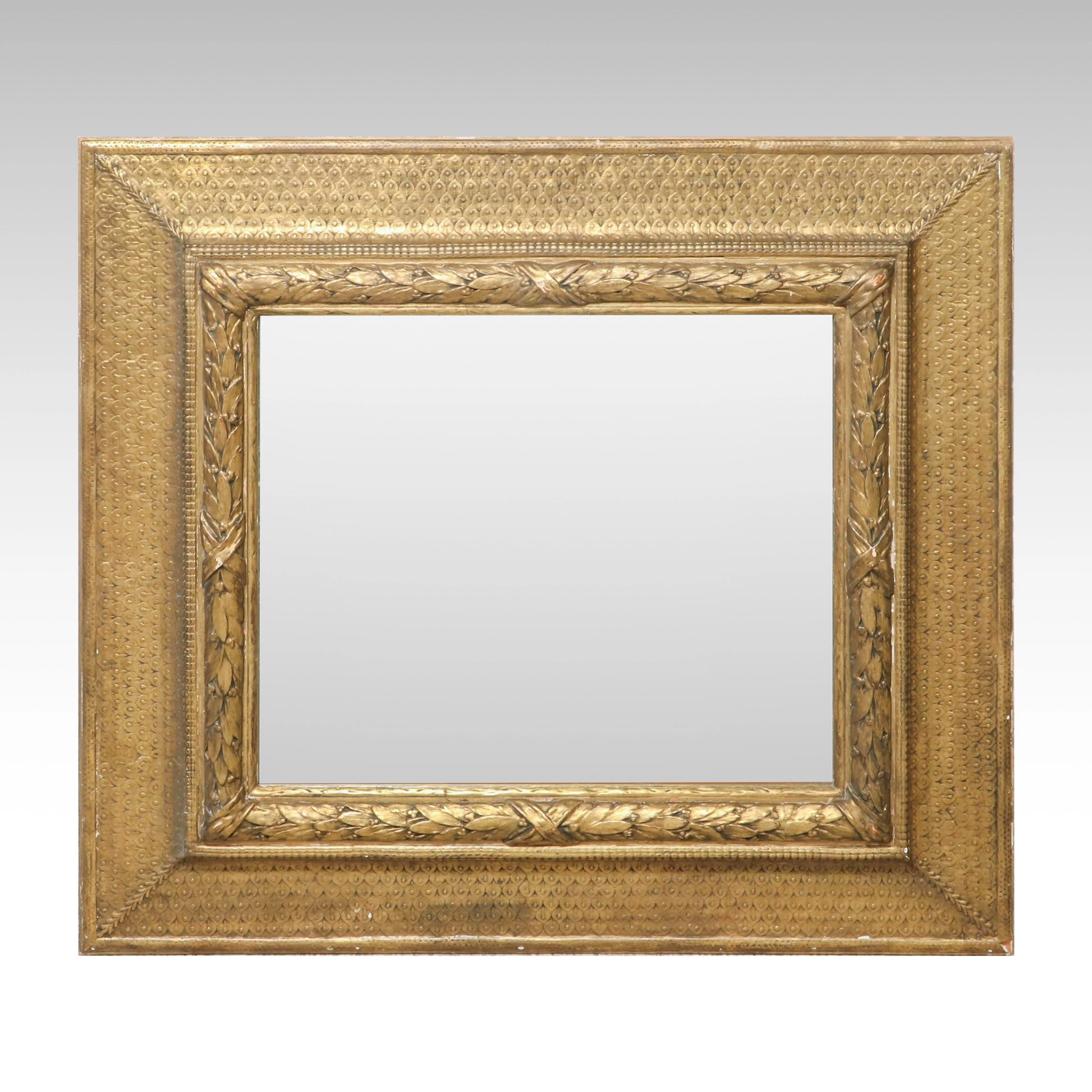 French Empire Style Giltwood Wall Mirror, 20th Century