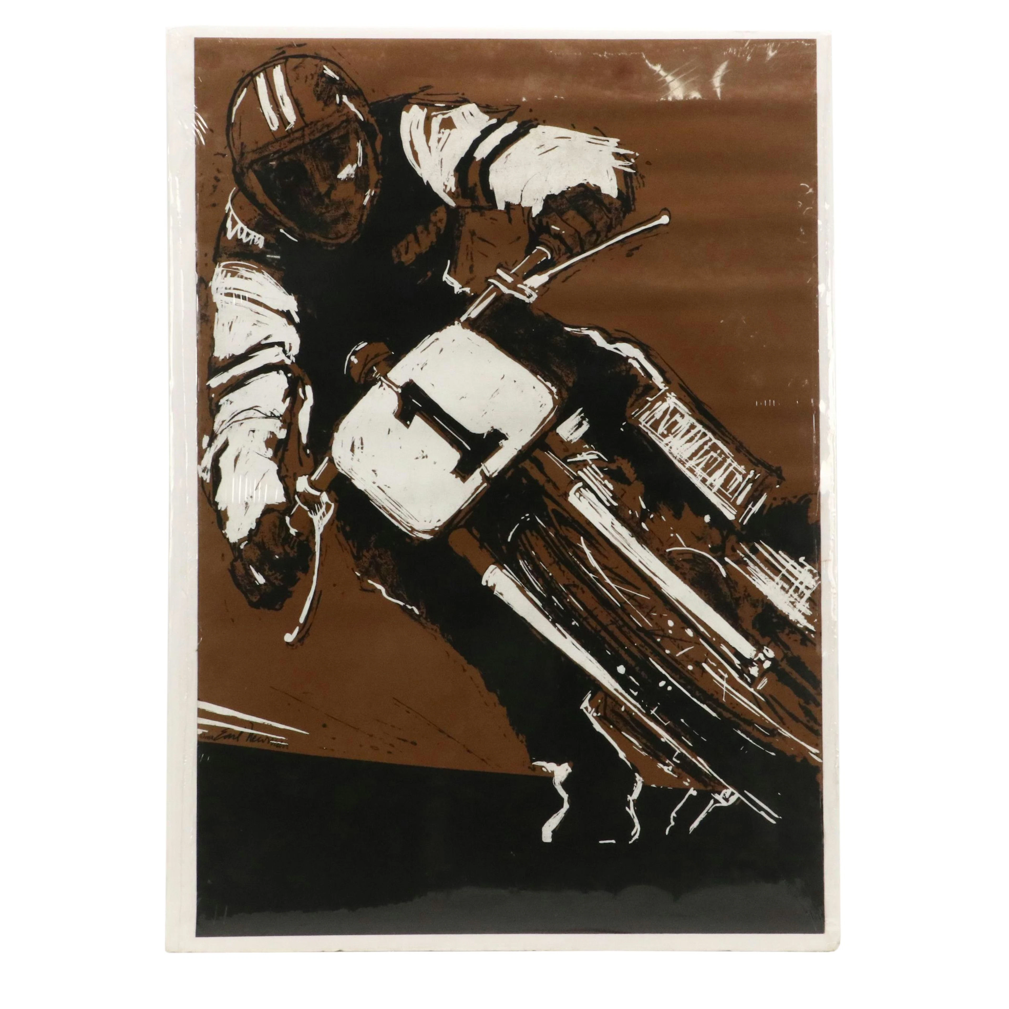 Motocross Silkscreen Poster After Earl Newman, Circa 1968