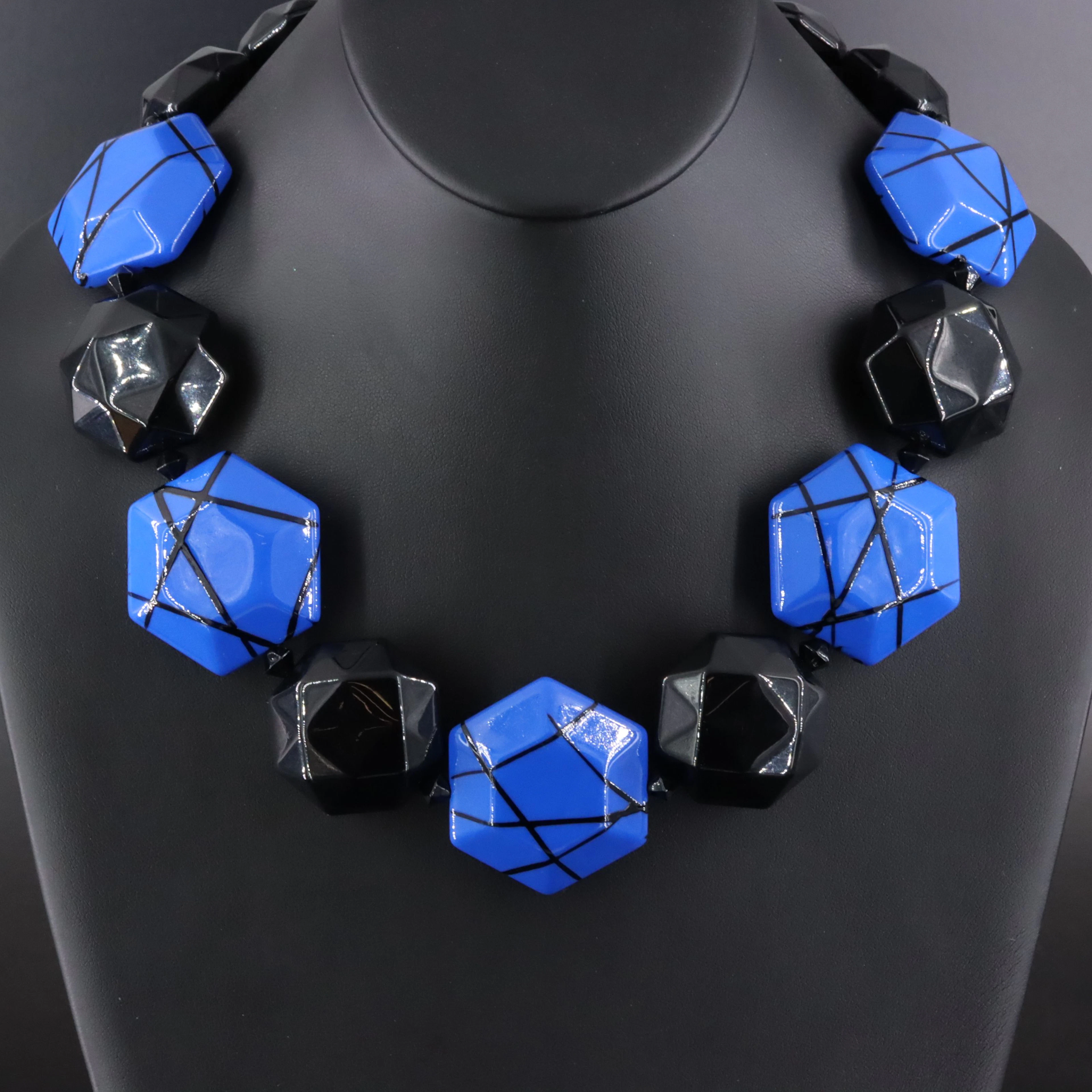 Angela Caputi Hexagonal Resin Bead Necklace