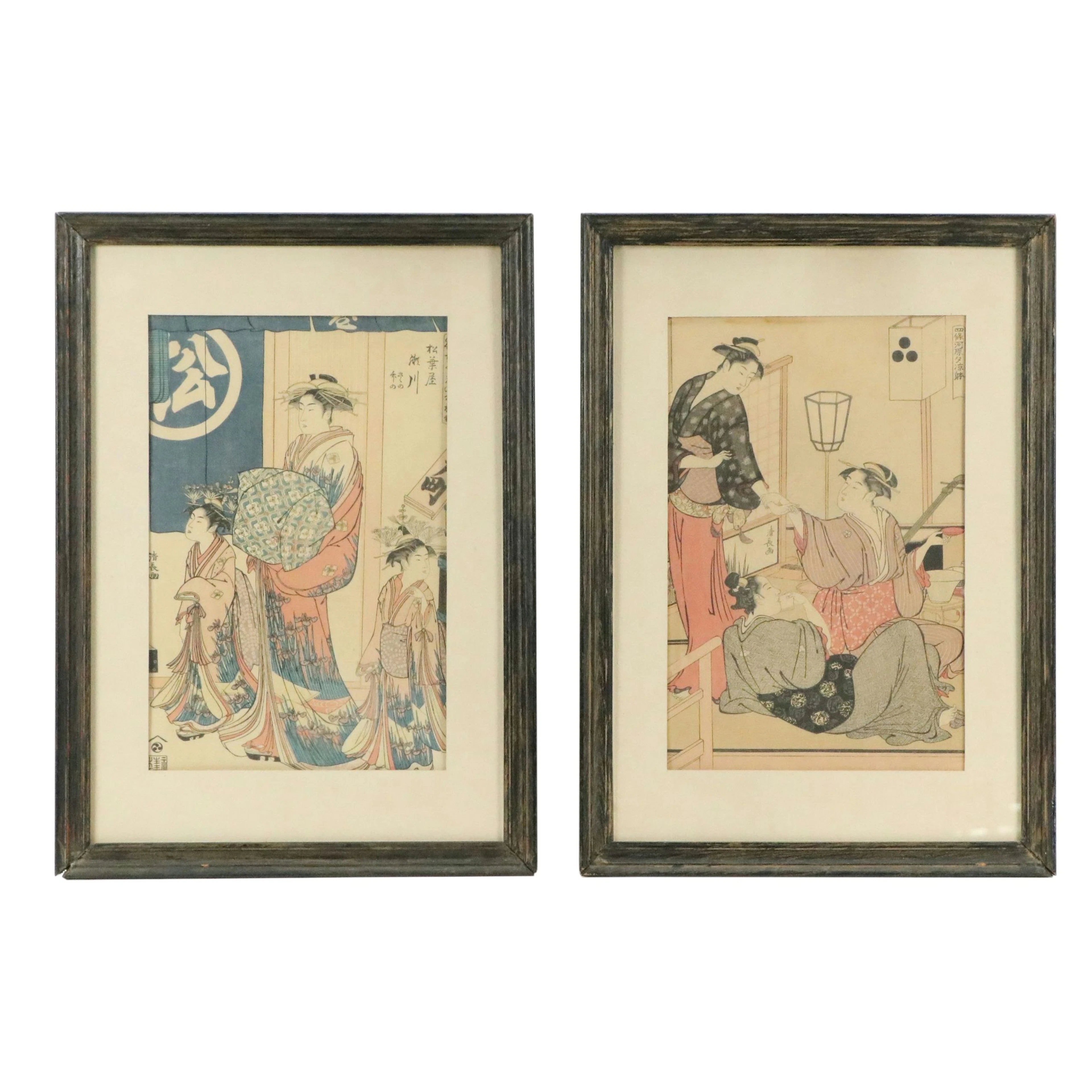 Torii Kiyonaga Ukiyo-e Bijin-ga Woodblocks, Late 18th Century