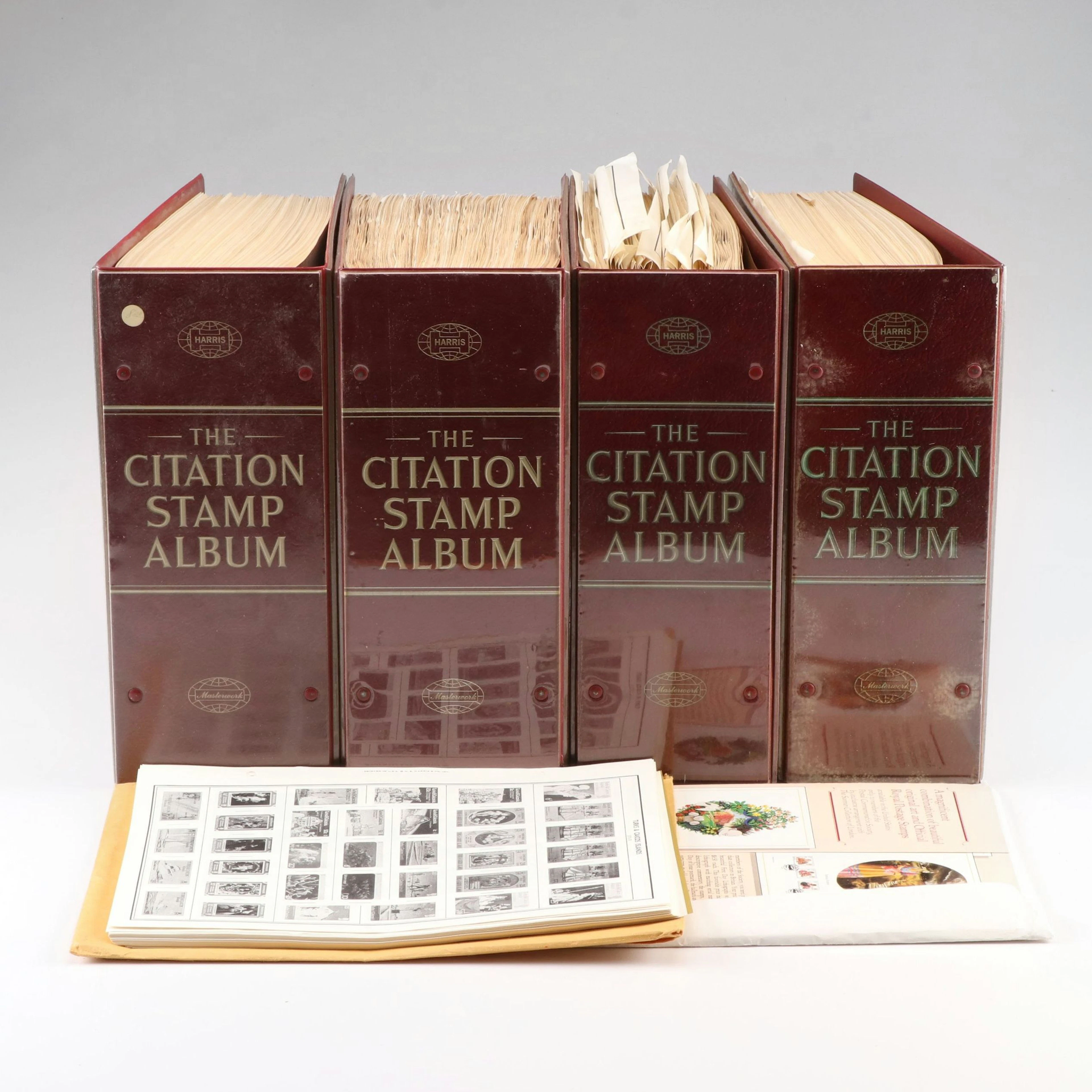Collection of Four Large Citation Albums with Many World Stamps