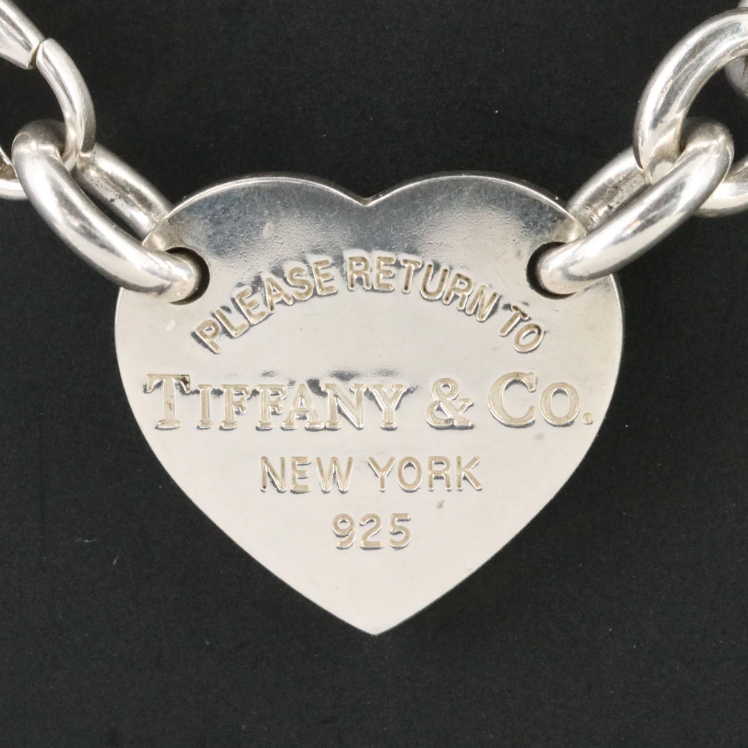 Tiffany & Co. Return to Tiffany Sterling Heart Tag Choker Necklace