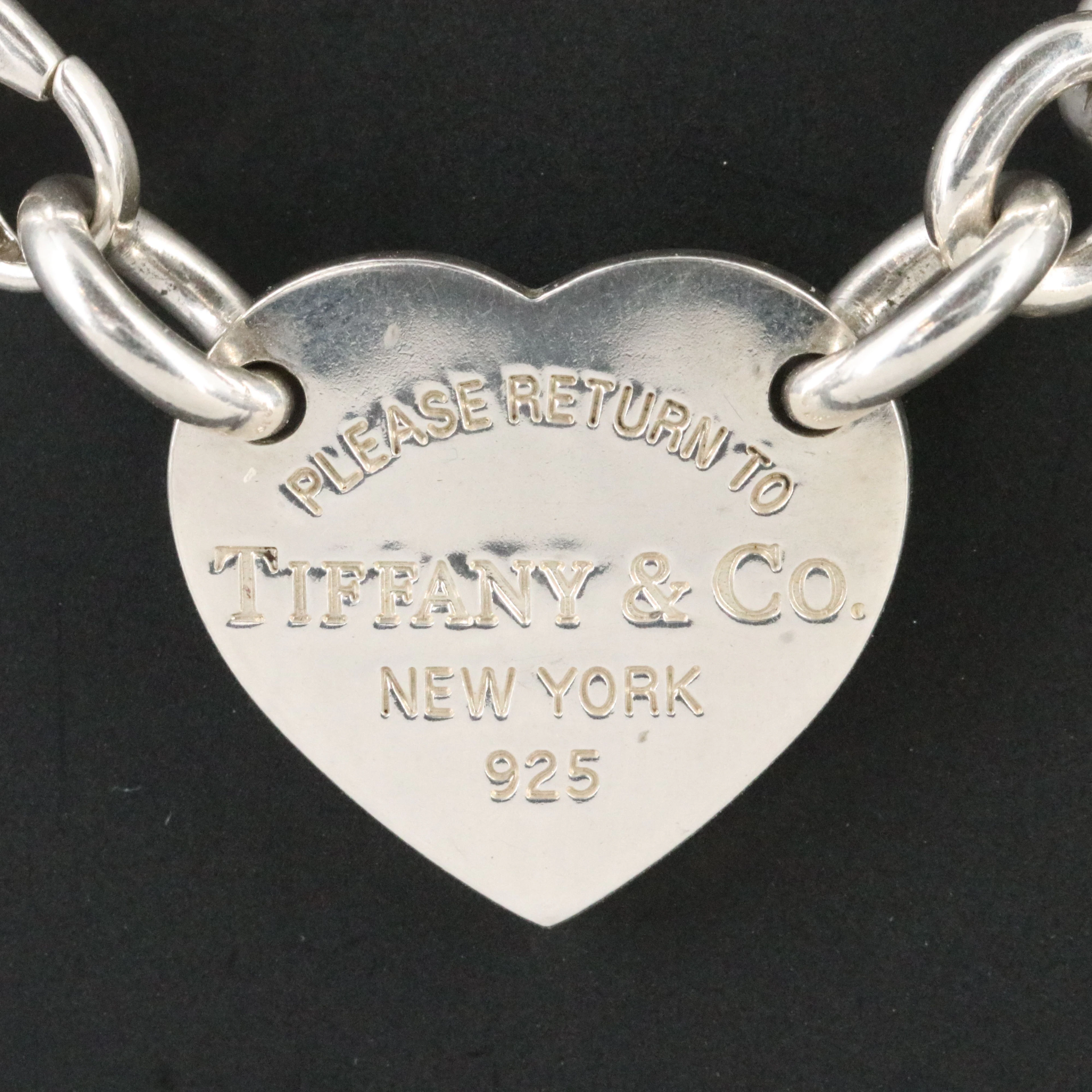 Tiffany & Co. Return to Tiffany Sterling Heart Tag Choker Necklace