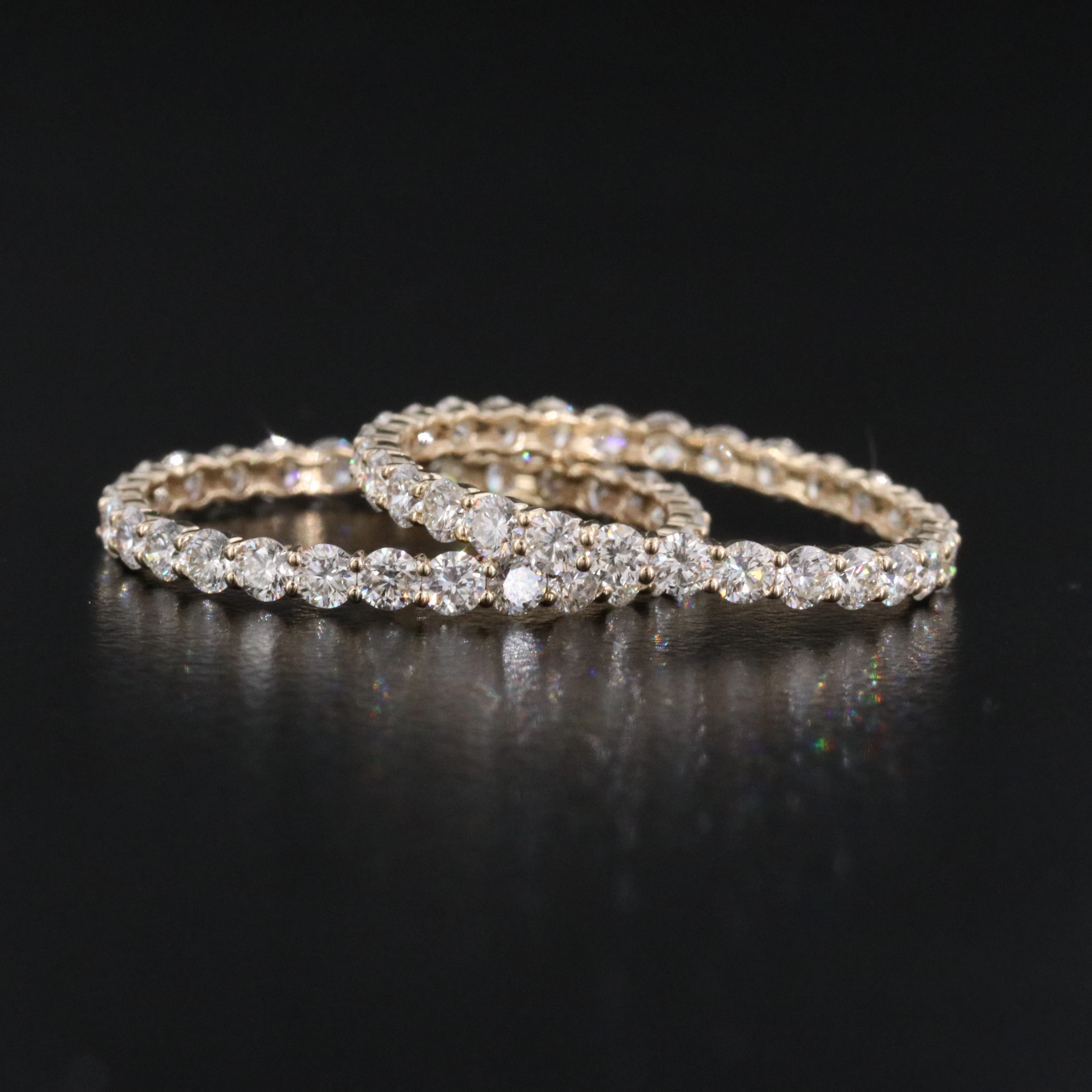 14K 2.00 CTW Diamond Stacking Eternity Bands