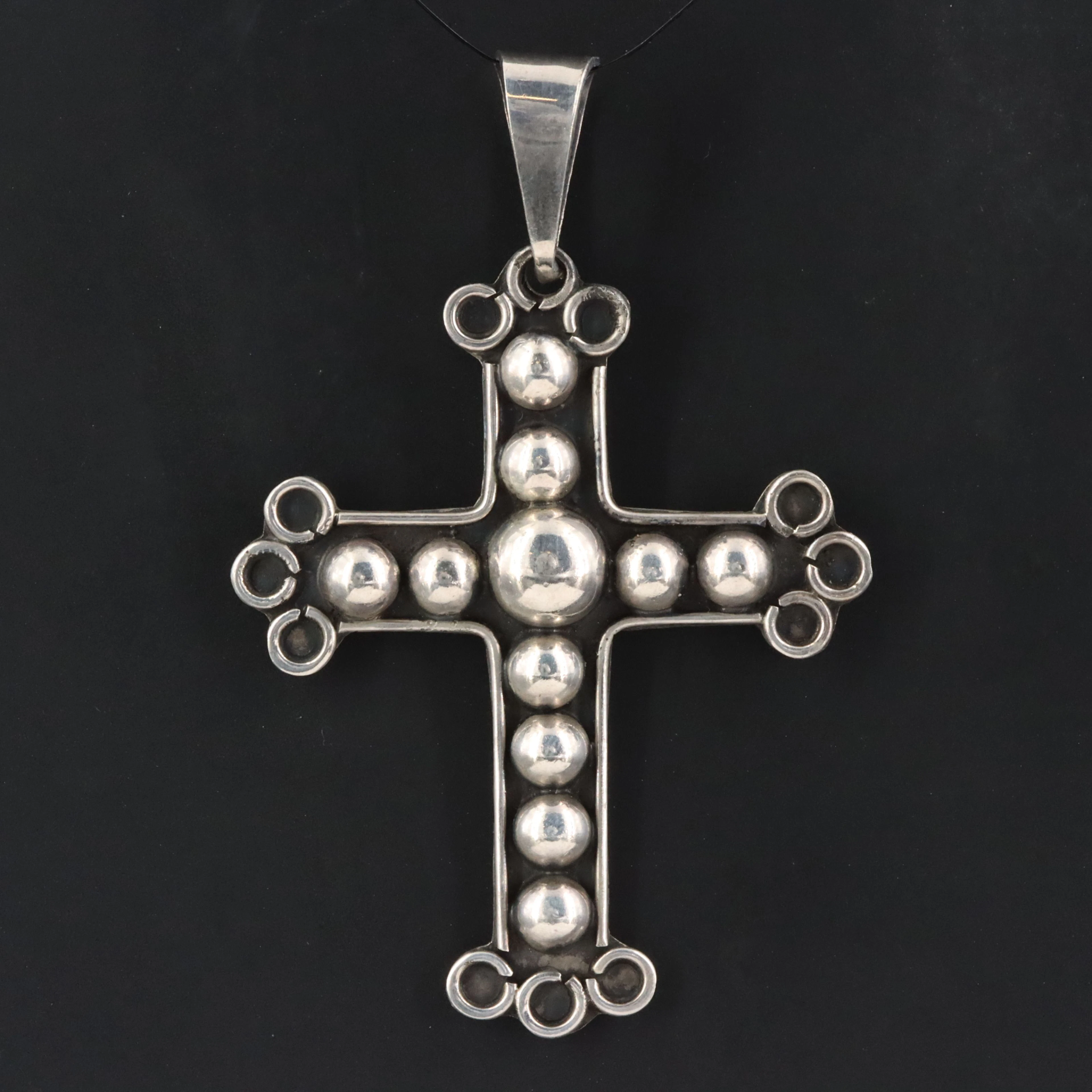 Mexican Sterling Cross Pendant