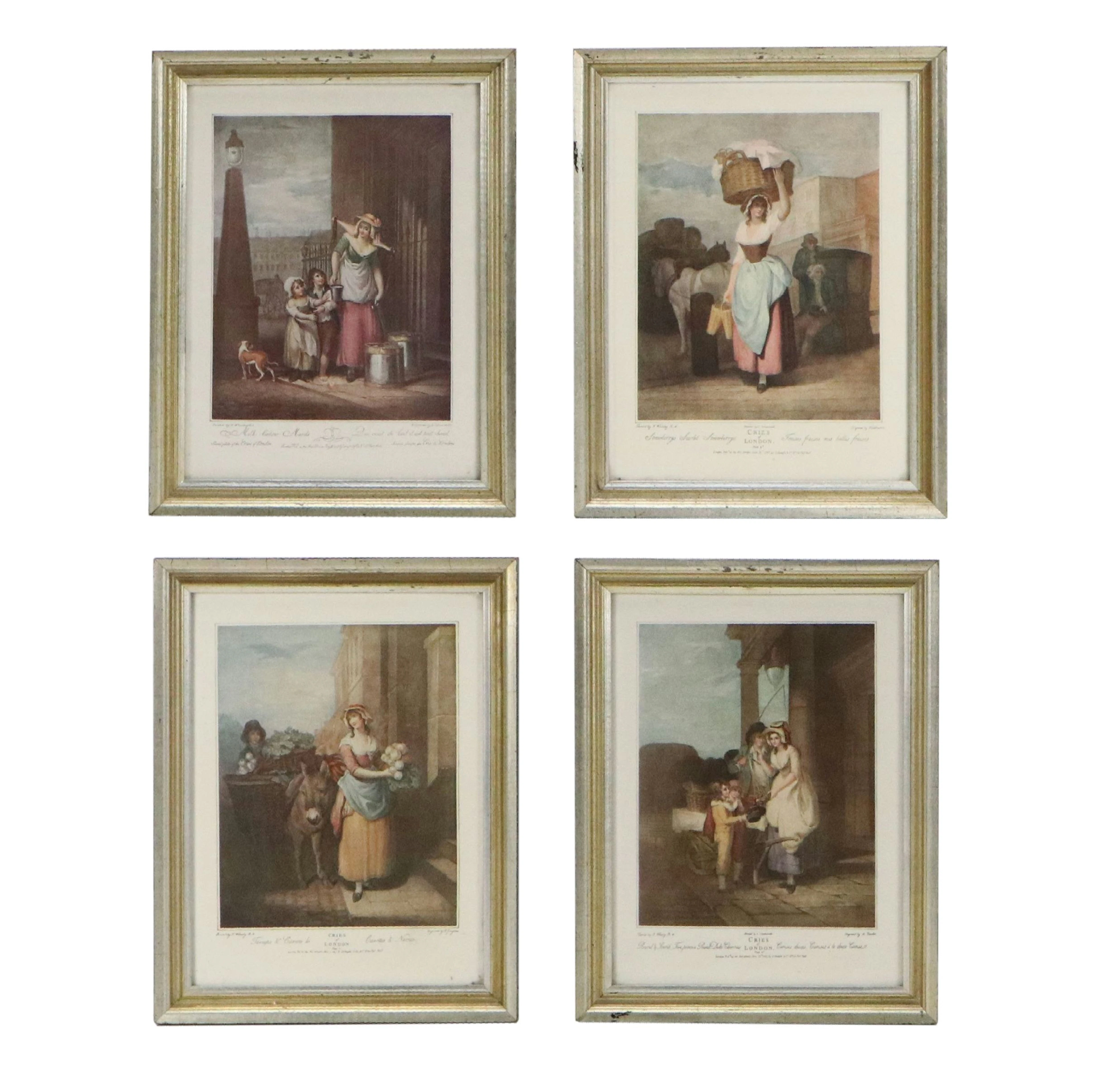 After Francis Wheatley Genre Scene Offset Lithographs "Cries of London"