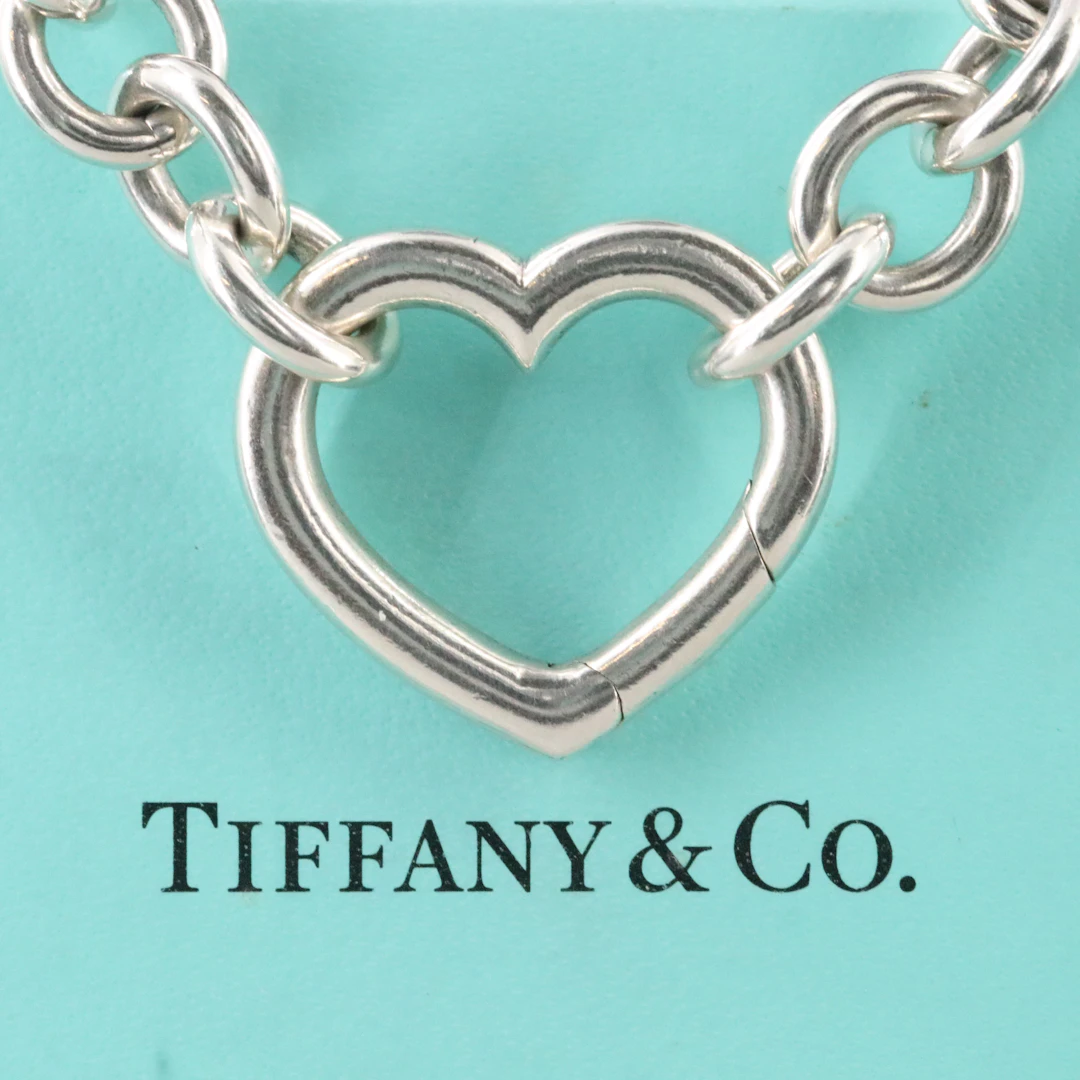Tiffany & Co. Sterling Heart Clasp Necklace