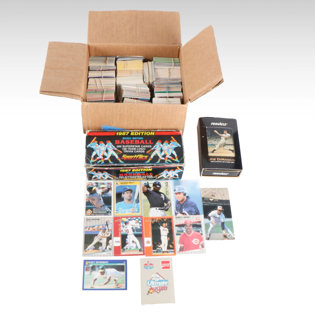 Joe DiMaggio Baseball Card Set and Over 1,100 Other Baseball Cards, 80s to 90s