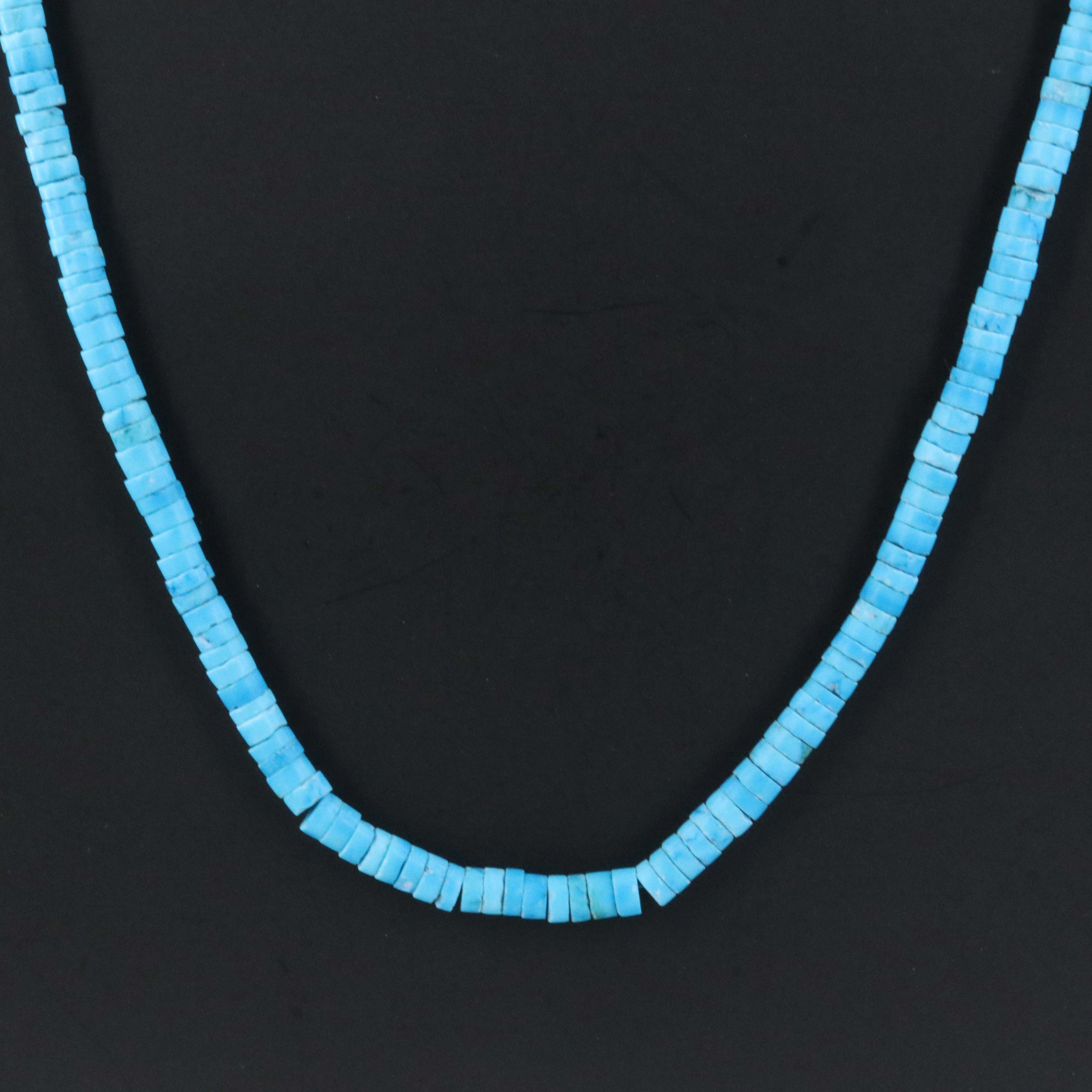 Faux Turquoise Necklace with 14K Clasp