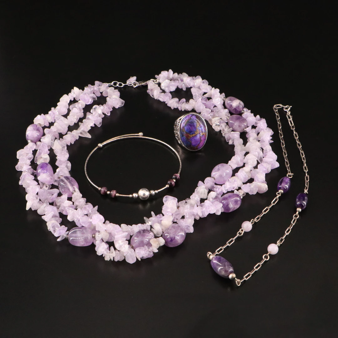 Sterling and Amethyst Included in Jewelry Collection