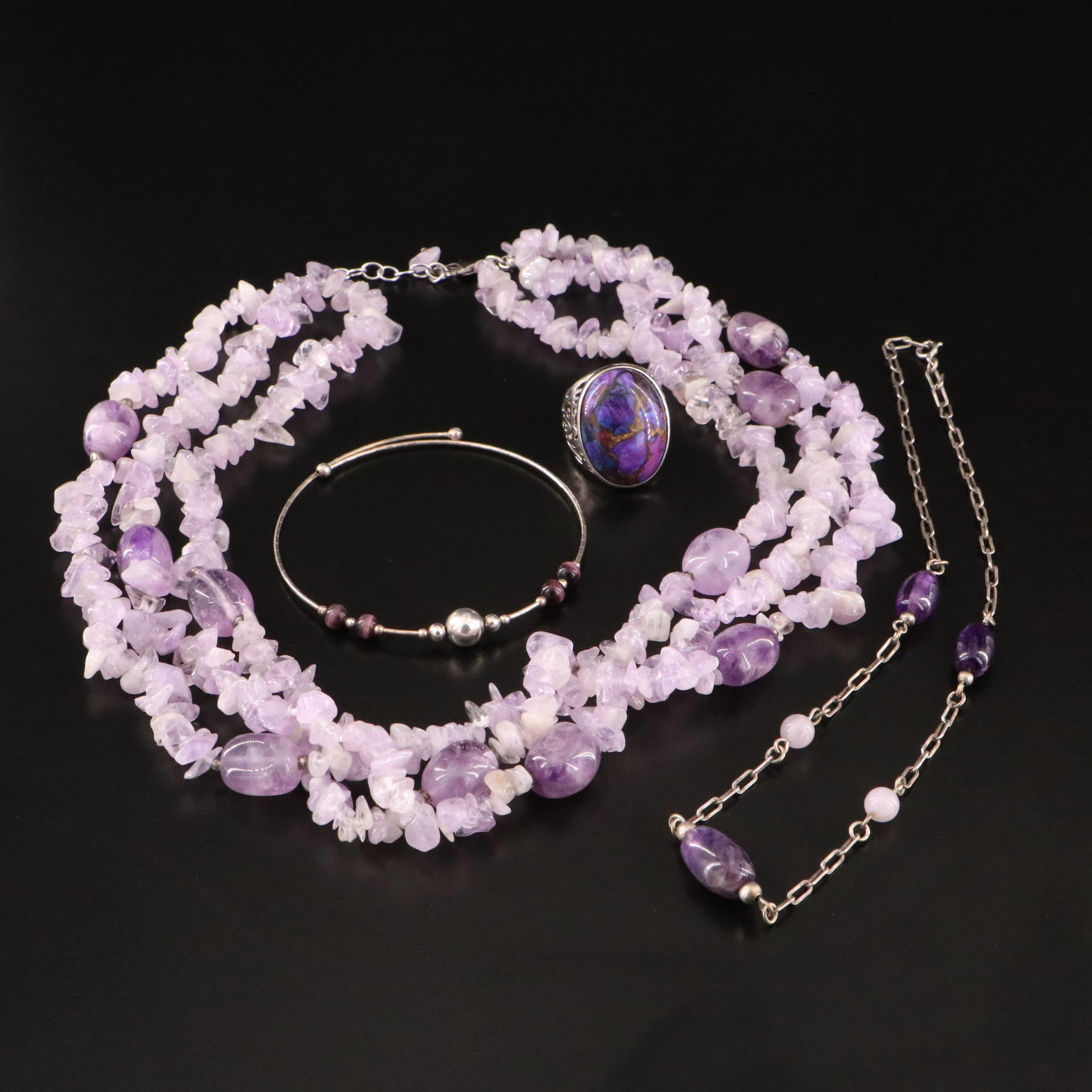 Sterling and Amethyst Included in Jewelry Collection