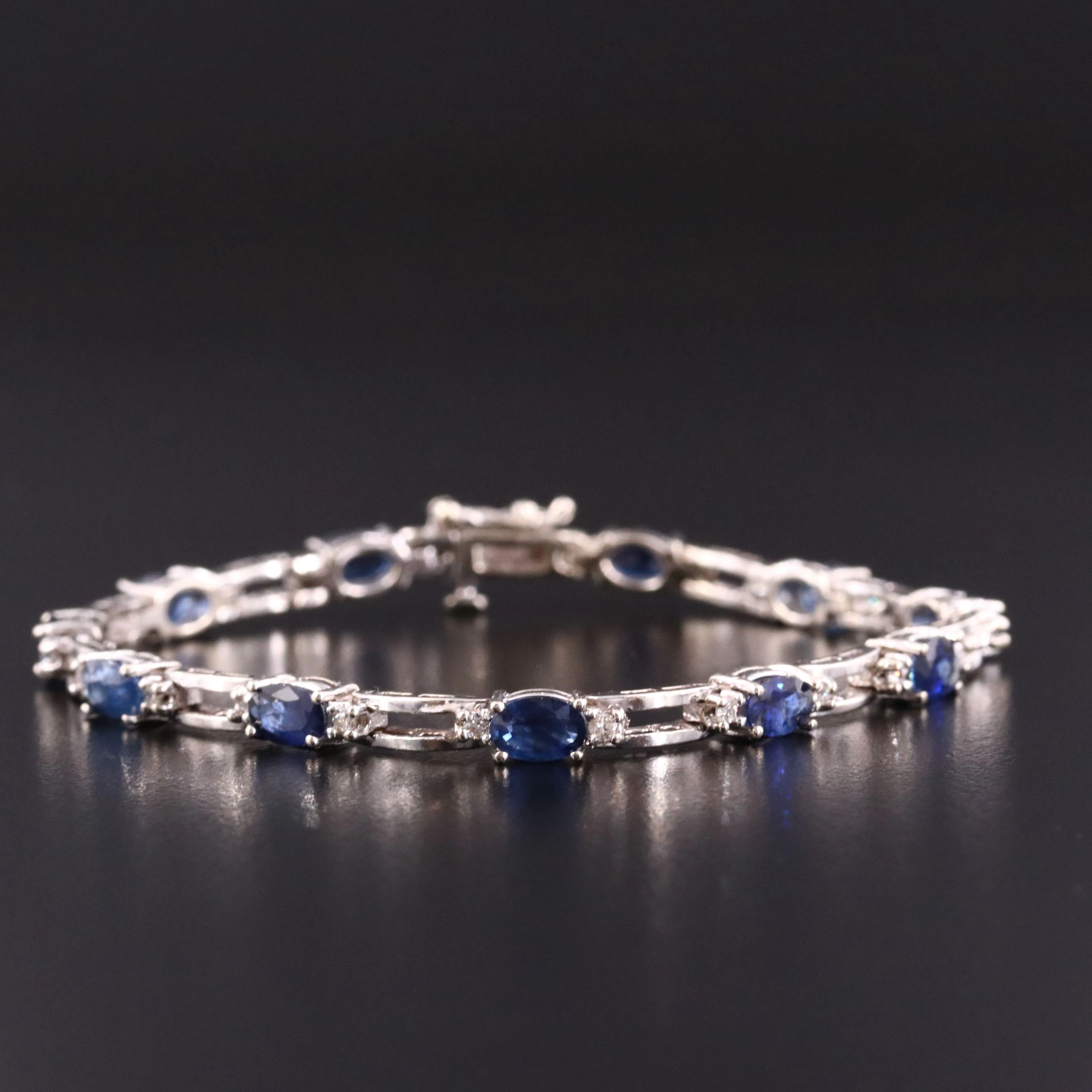 14K Sapphire and Diamond Bracelet