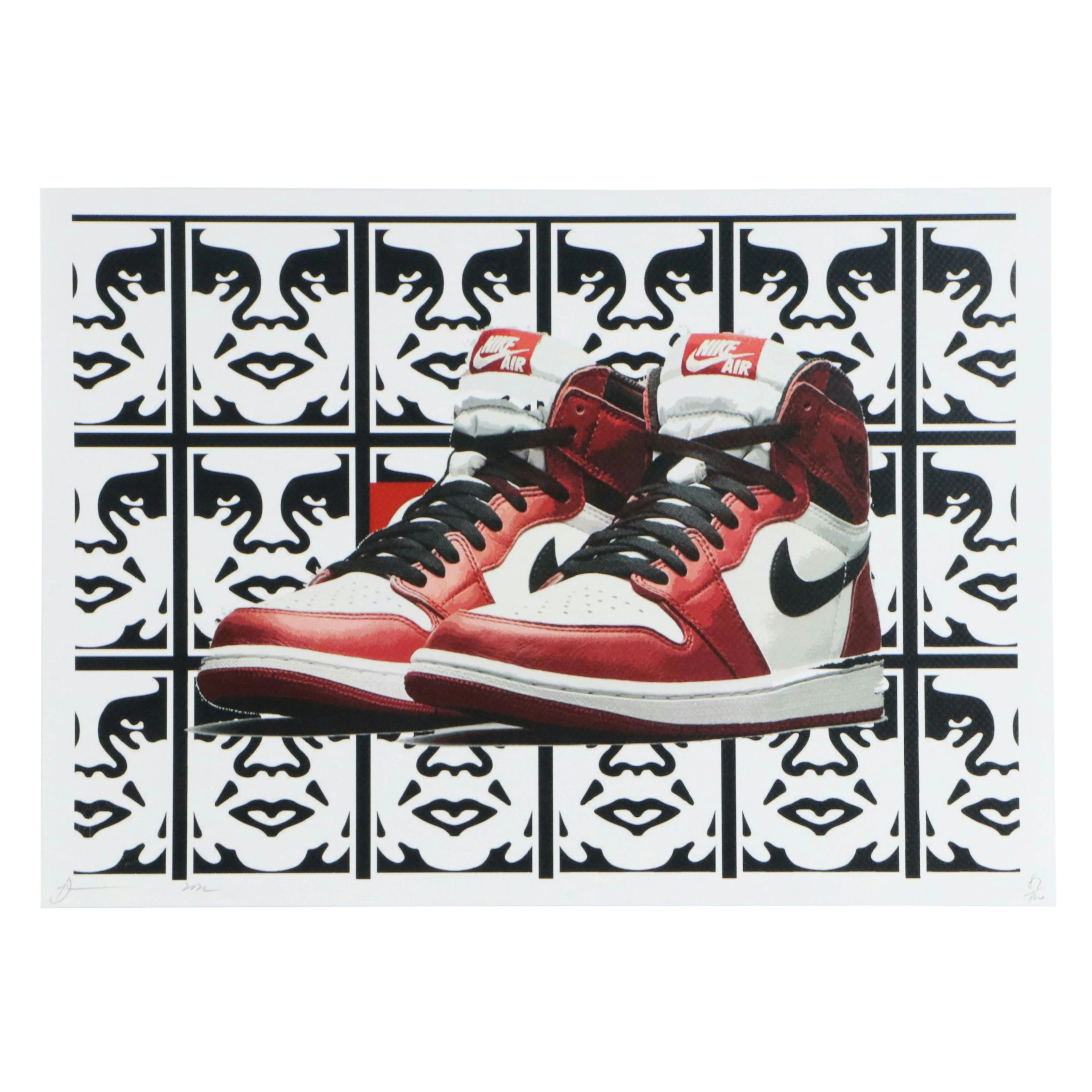 Death NYC Pop Art Digital Print Nike Air Jordans x Shepard Fairey, 2022