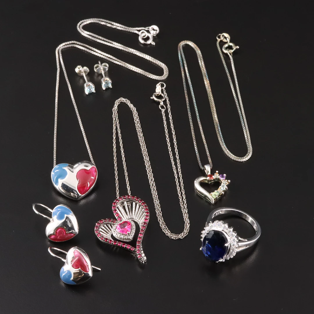 Sterling Ruby, Spinel & Blue Topaz Jewelry Collection