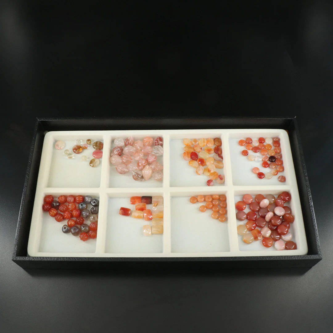 Loose Bead Lot Featuring Agate, Rock Crystal and Glass