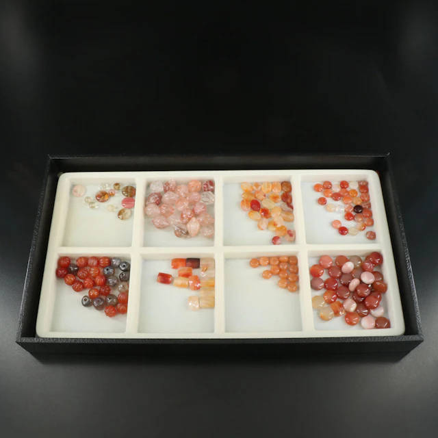 Loose Bead Lot Featuring Agate, Rock Crystal and Glass