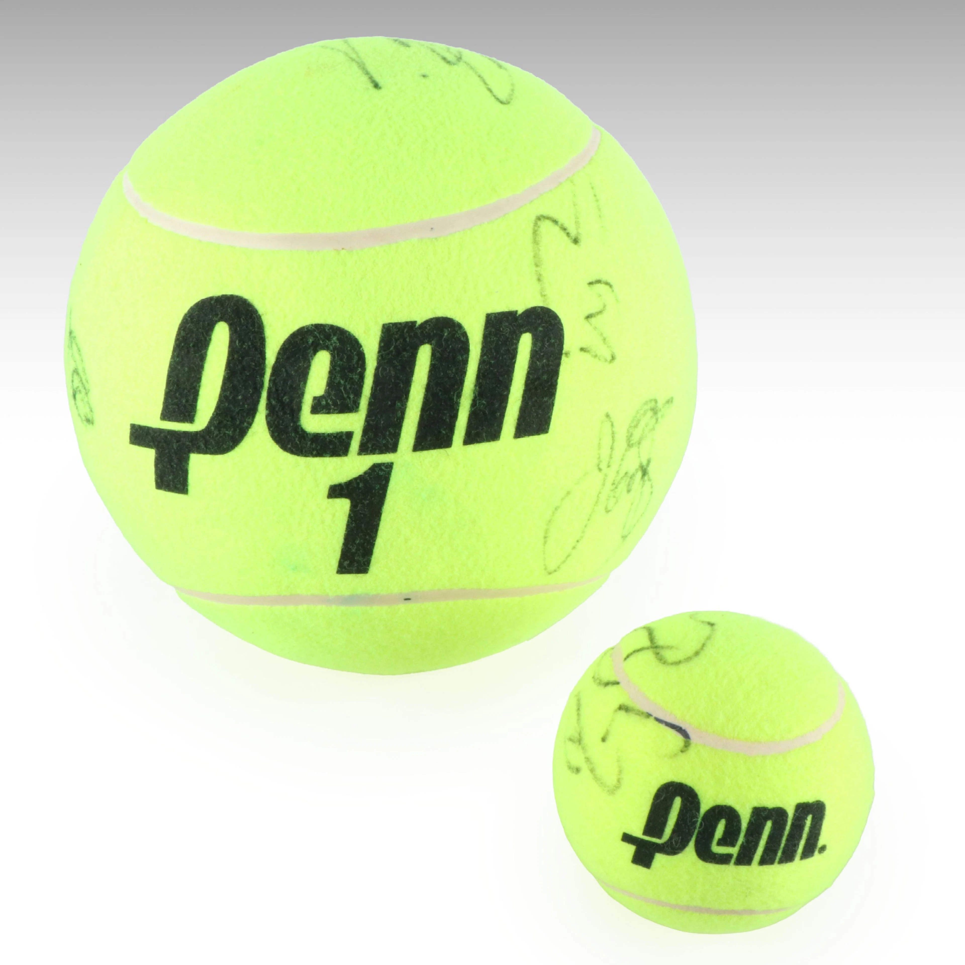 Roger Federer Signed Oversized Tennis Ball with More