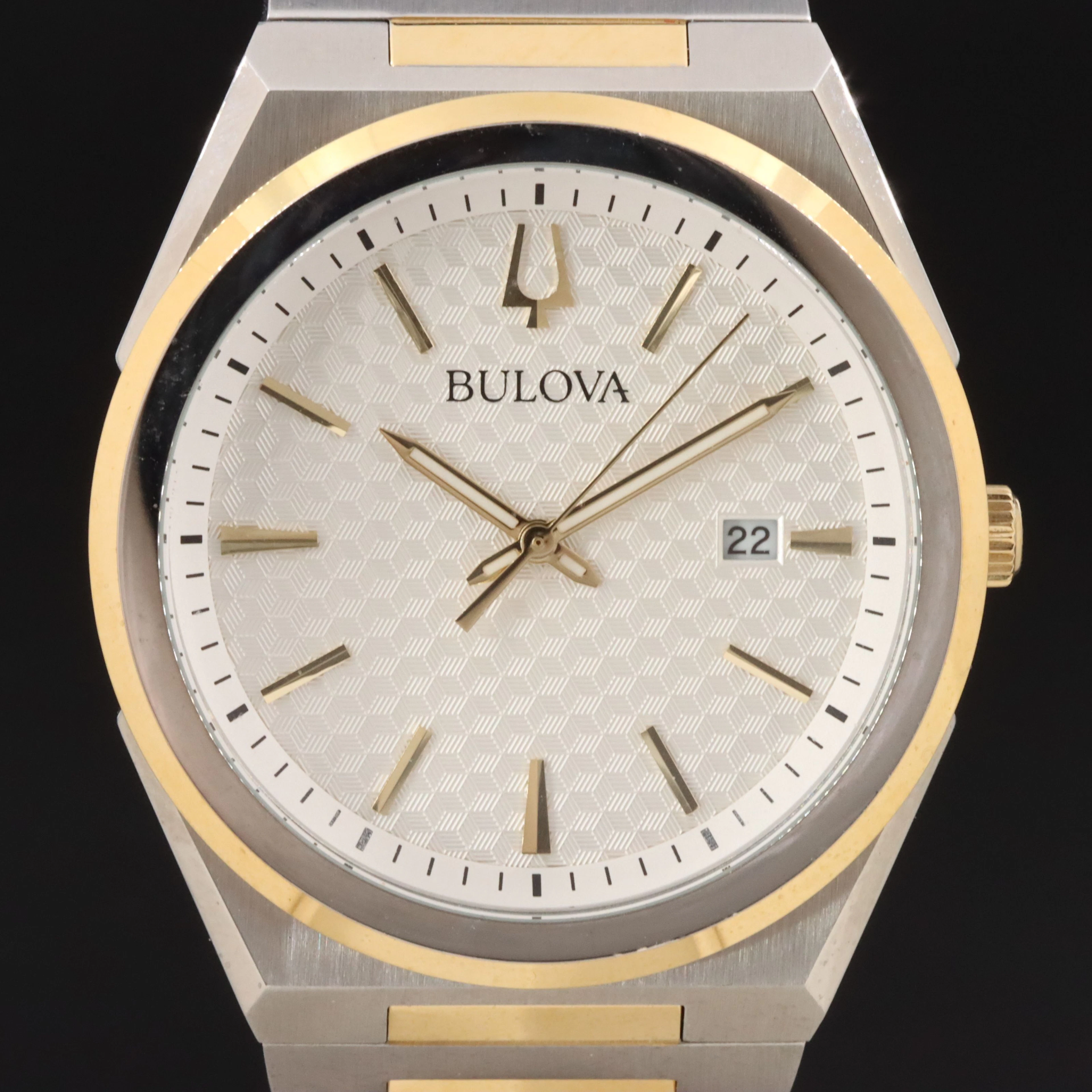 Bulova Accutron Two Tone Stainless Steel Watch and ESQ Watch Band