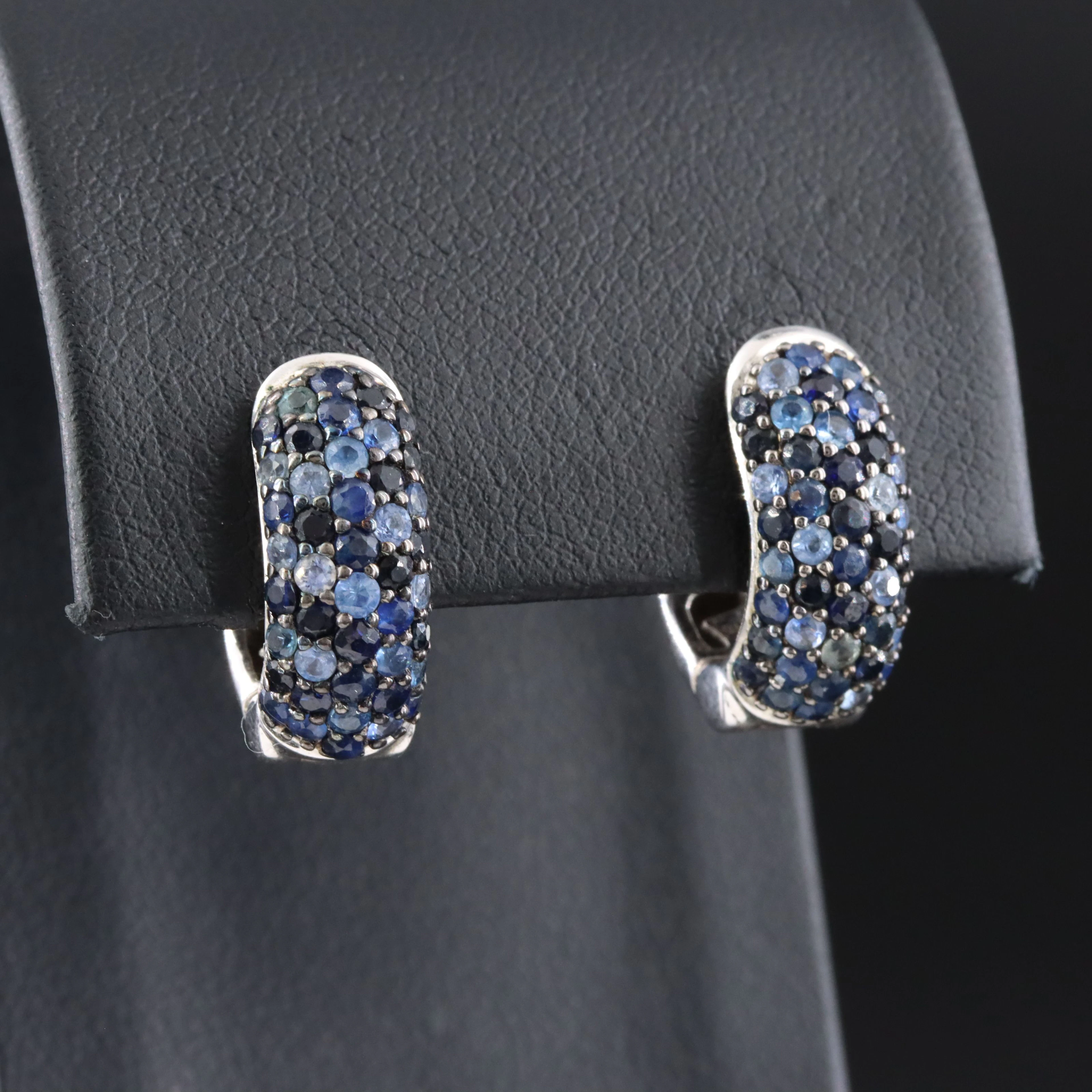 EFFY Sterling Sapphire Huggie Hoop Earrings