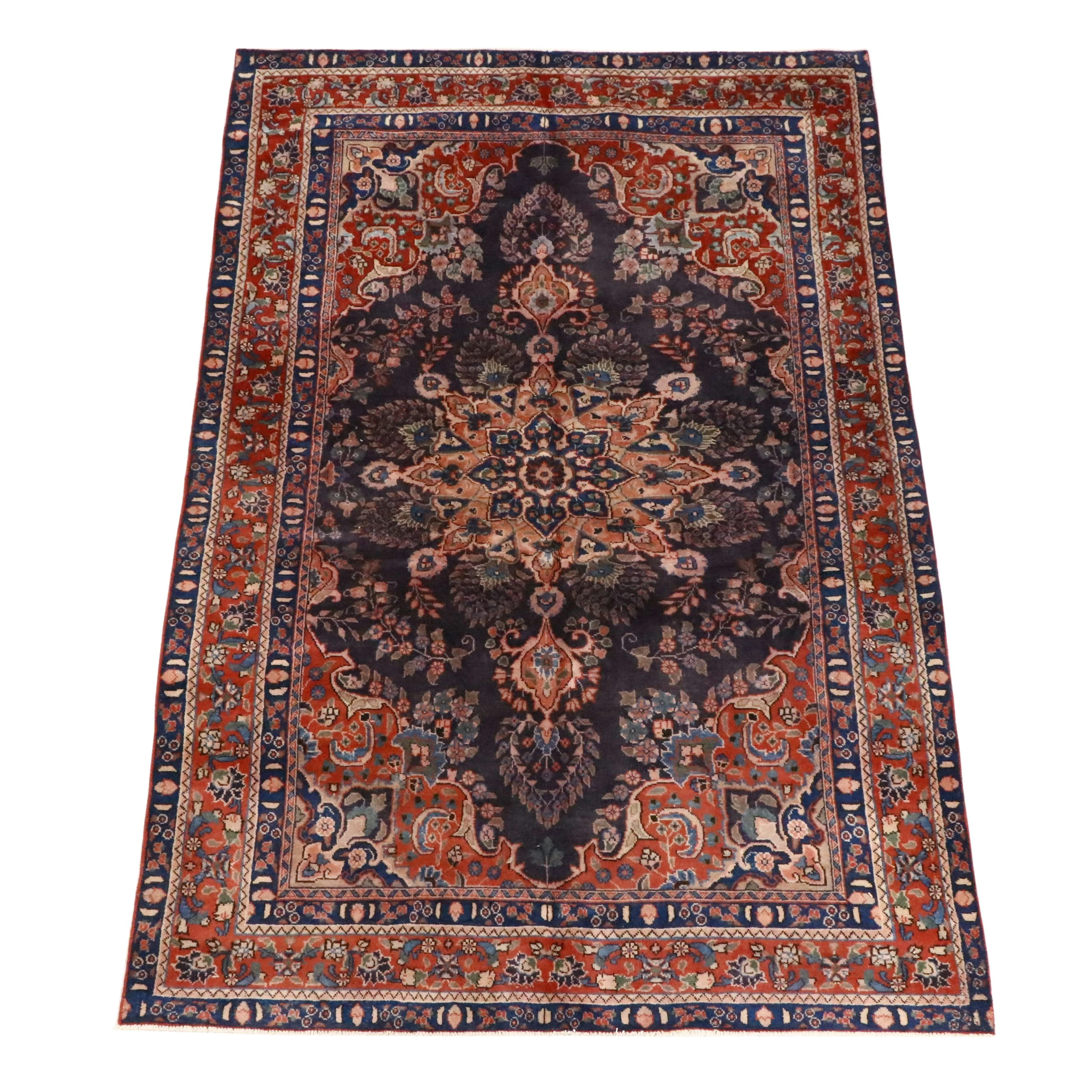 6'4 x 9'6 Hand-Knotted Persian Kermanshah Area Rug