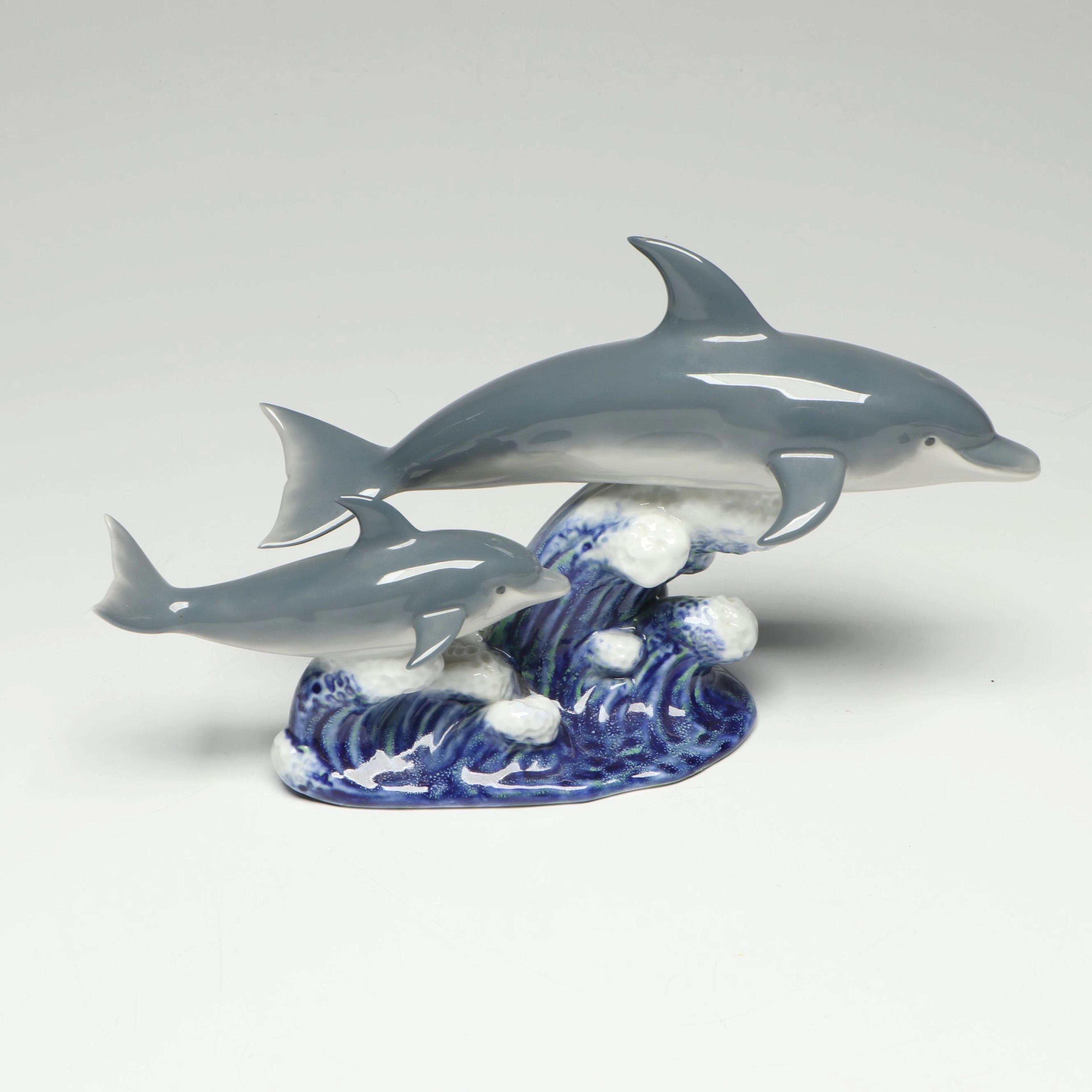 Lladró "A Swimming Lesson" Porcelain Figurine Designed by Francisco Catalá