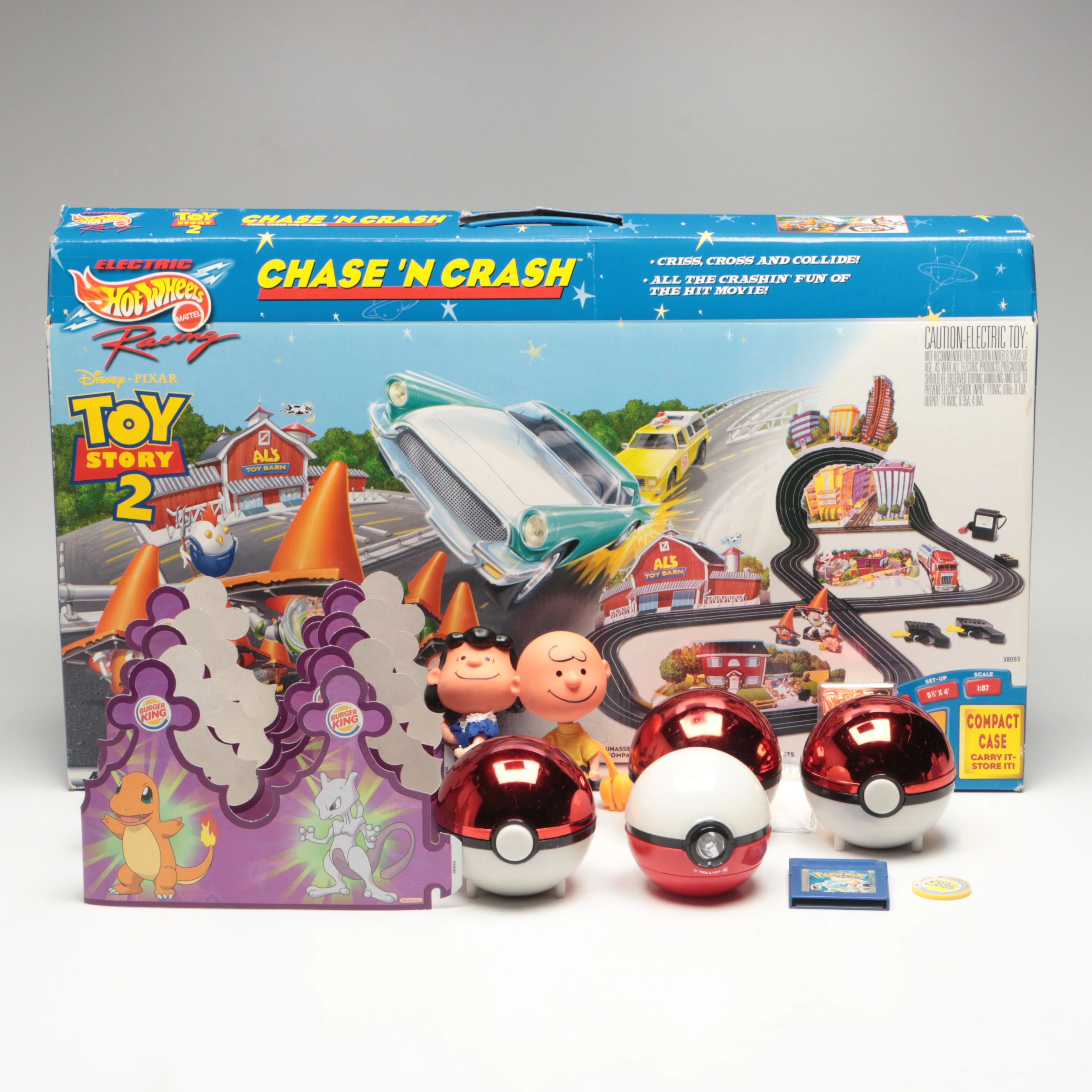 Hot Wheels Toy Story 2 "Chase 'N Crash" Racing Set with Poké Balls