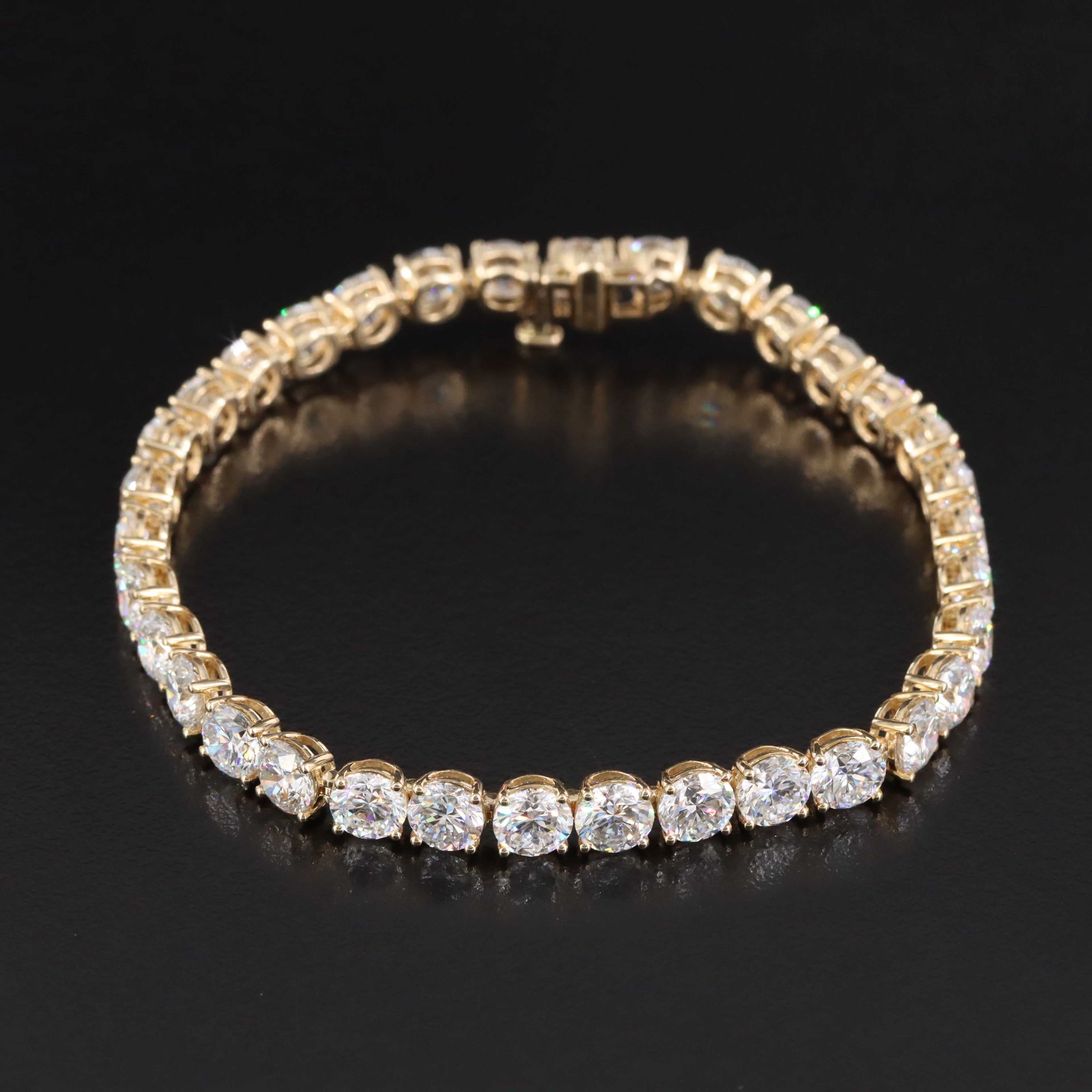 14K 17.33 CTW Lab Grown Diamond Line Bracelet