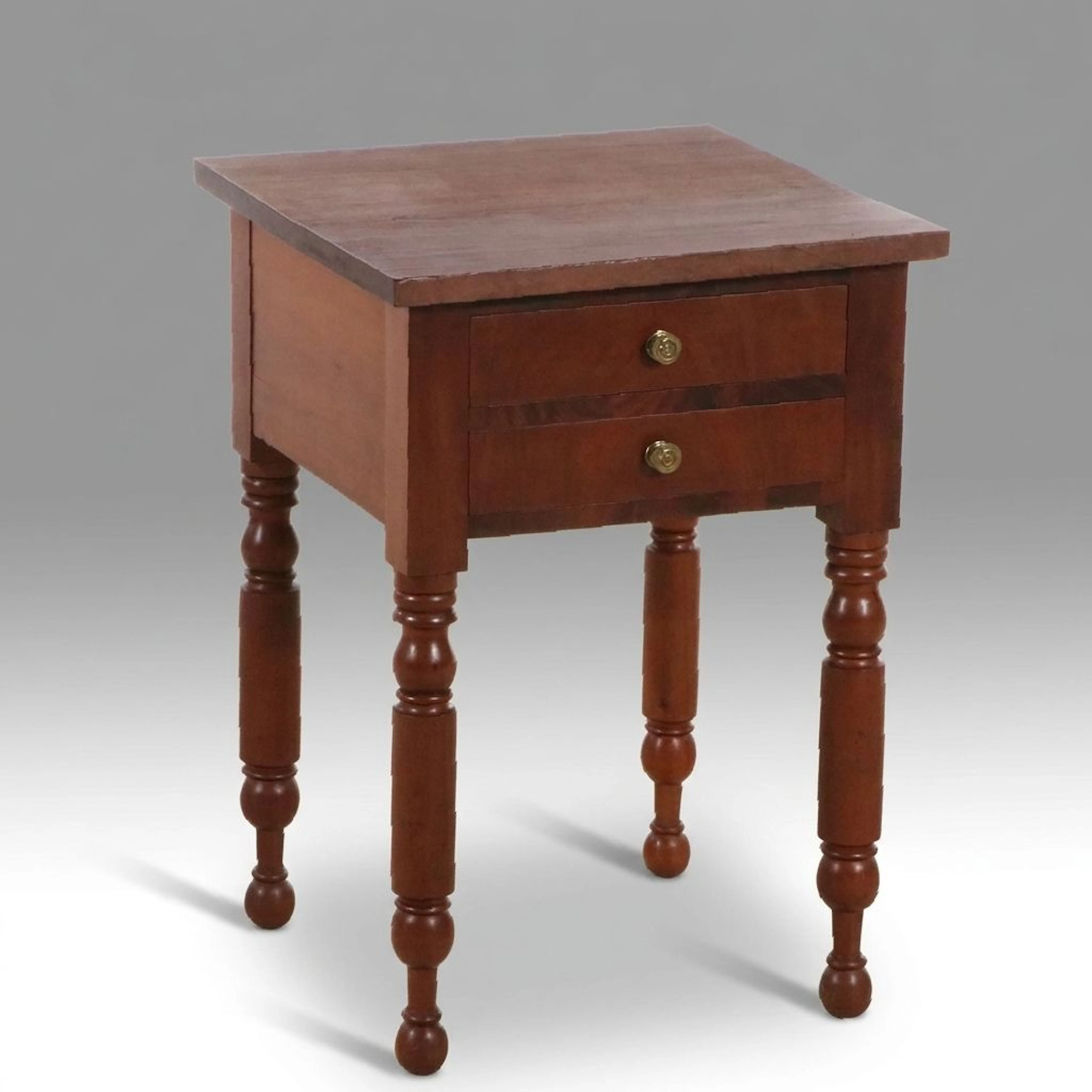 Federal Style Cherry Two-Drawer Stand, 20th Century