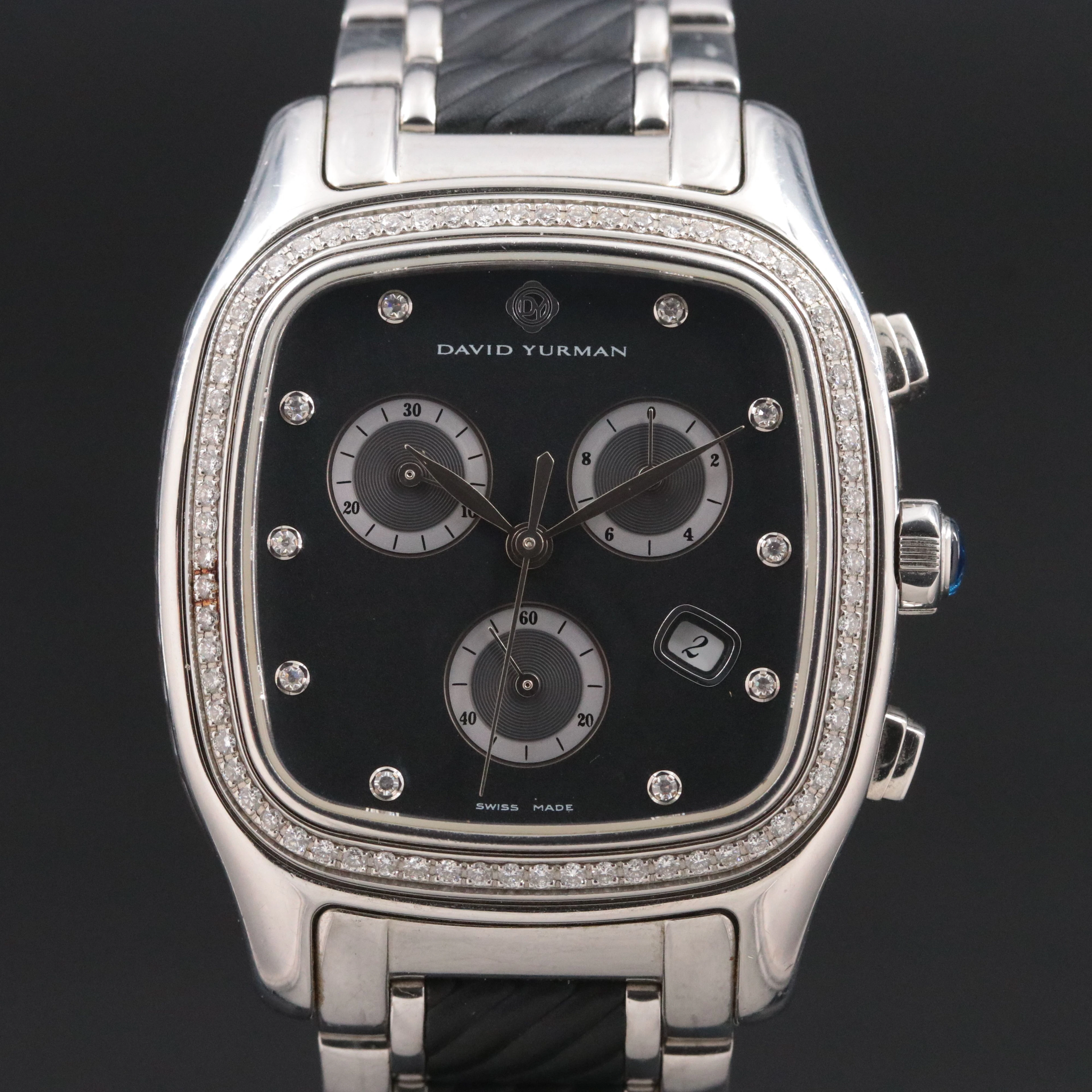 David Yurman Thoroughbred Diamond Chronograph Watch Ref. T307-CST