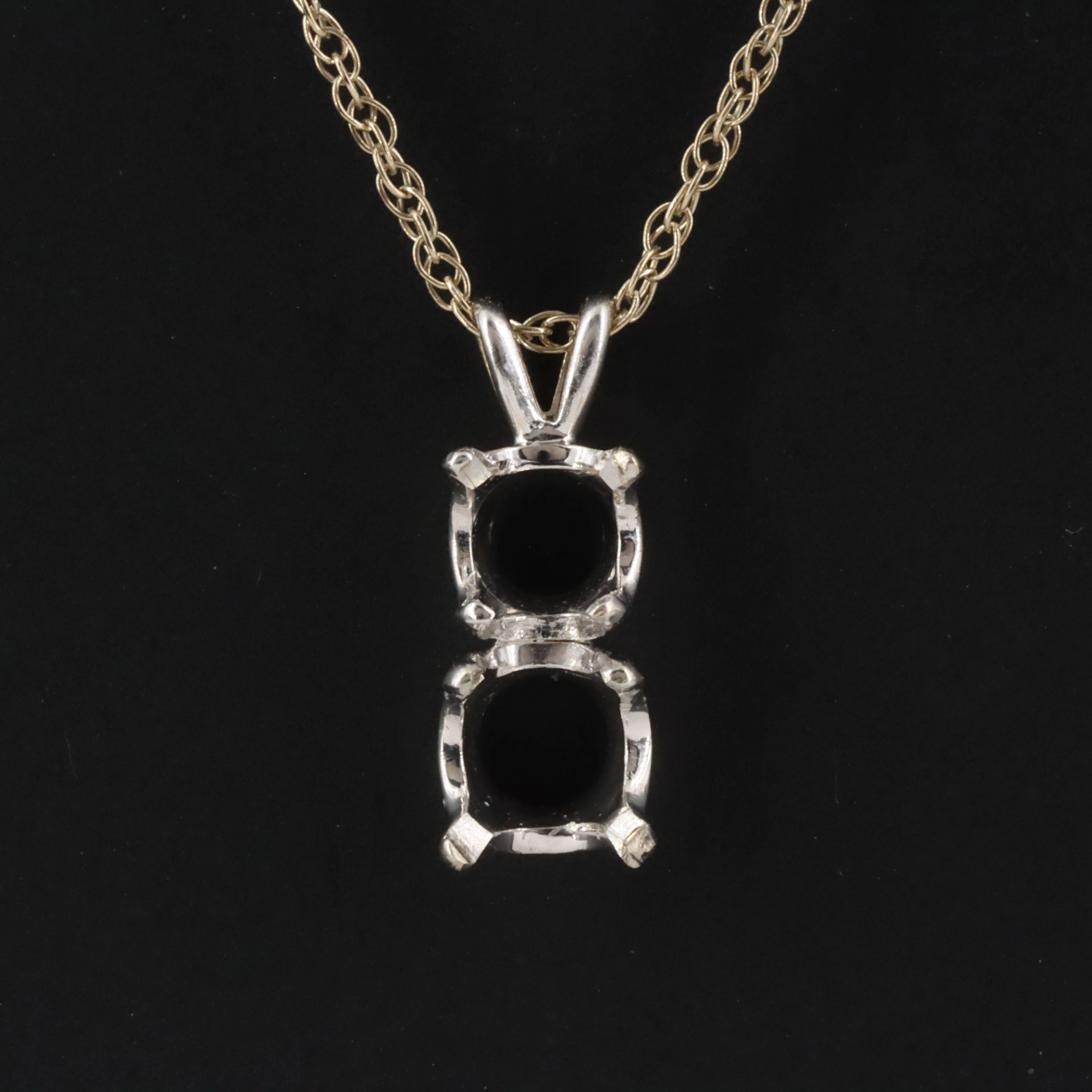 14K Singapore Chain with 10K Blank Pendant