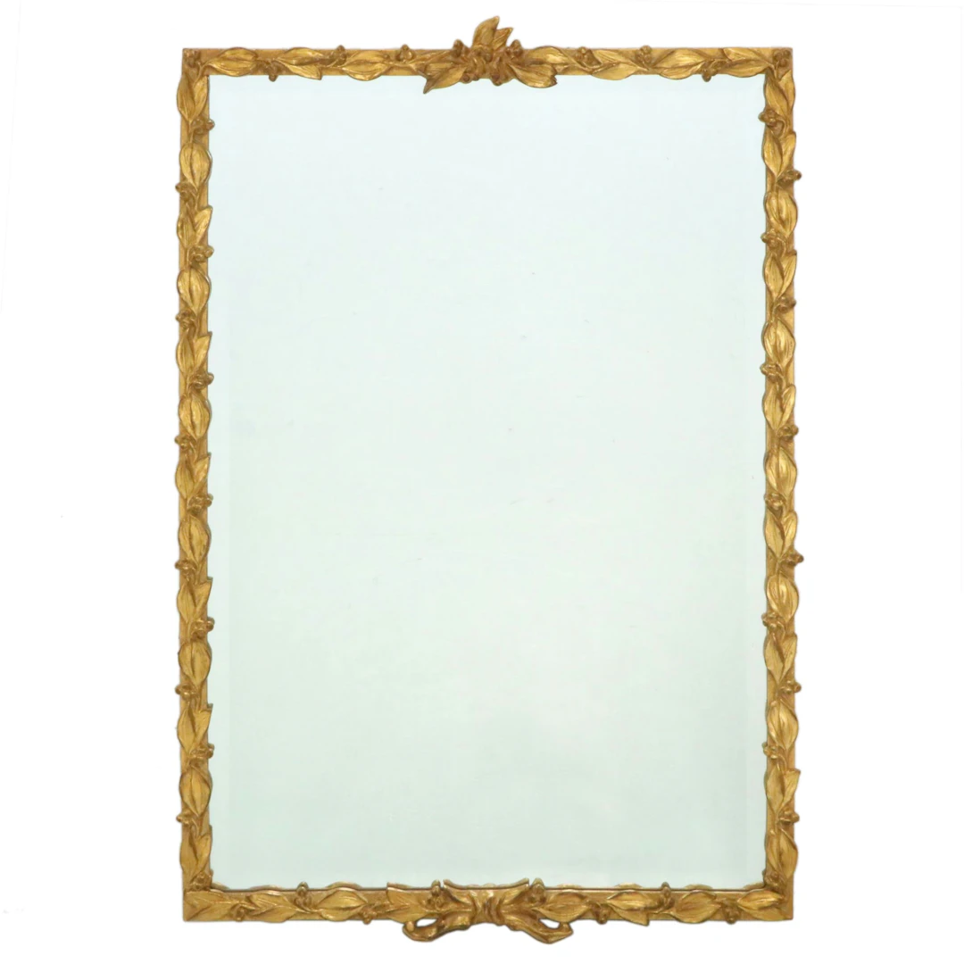 Carvers' Guild Regency Style Giltwood Leaf and Berry Wall Mirror