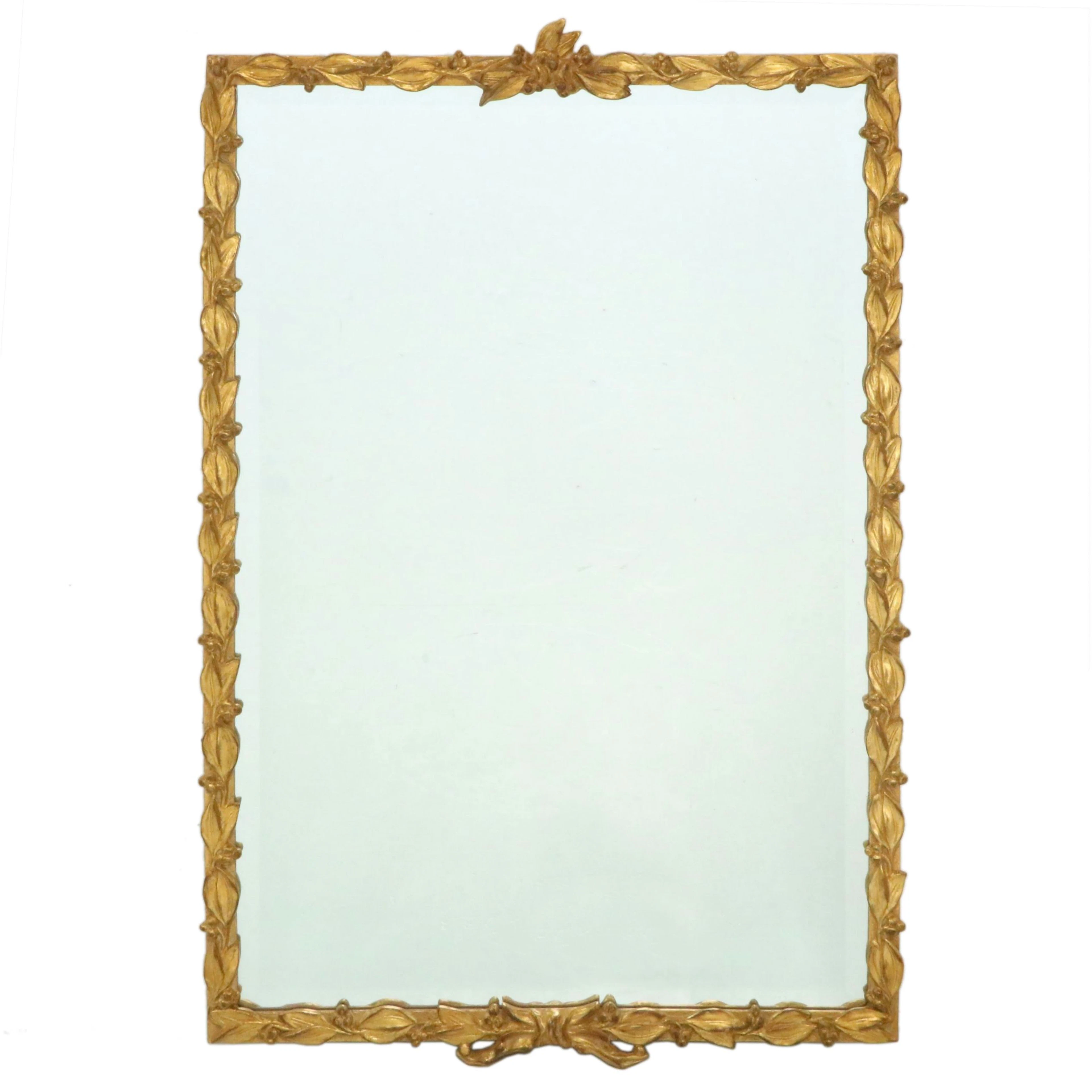 Carvers' Guild Regency Style Giltwood Leaf and Berry Wall Mirror